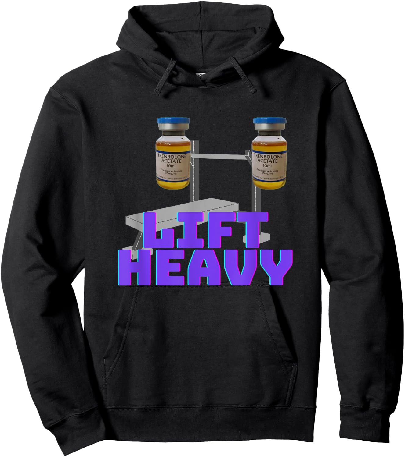 Lift heavy | Gym steroids | Gym funny Hoodie - Hoodie | Black