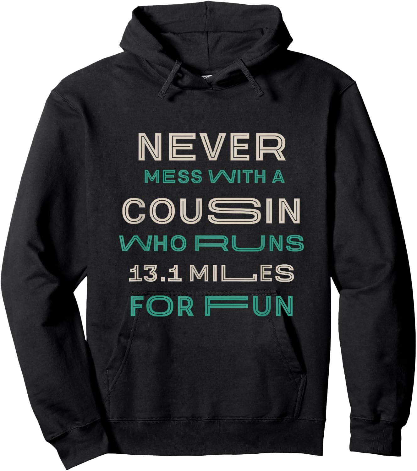 Cousin Who Runs Half Marathon Running Family Runner Hoodie - Hoodie | Black