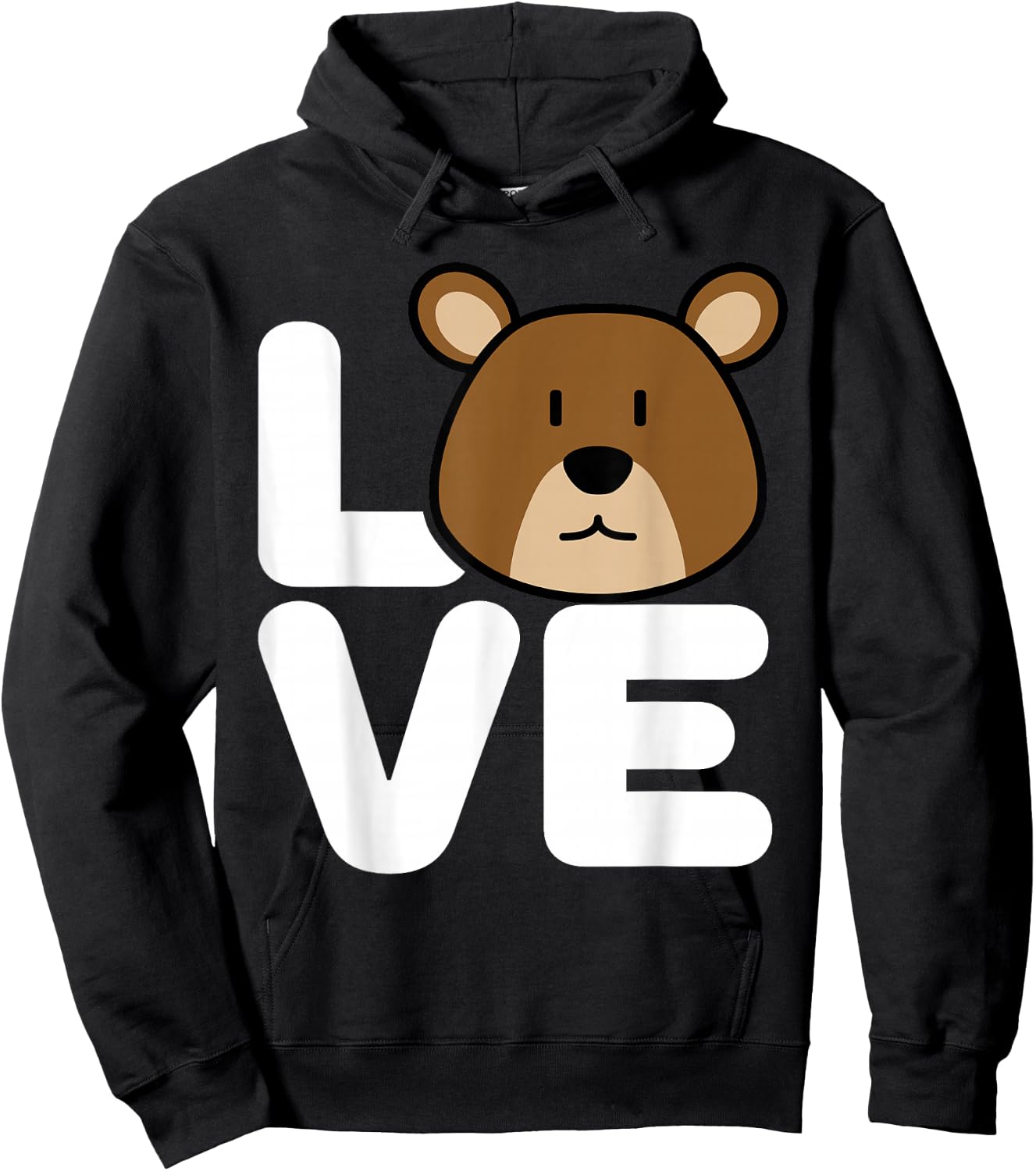 Love Cute Bear Wildlife Animal Graphic | Bear Hoodie - Hoodie | Black