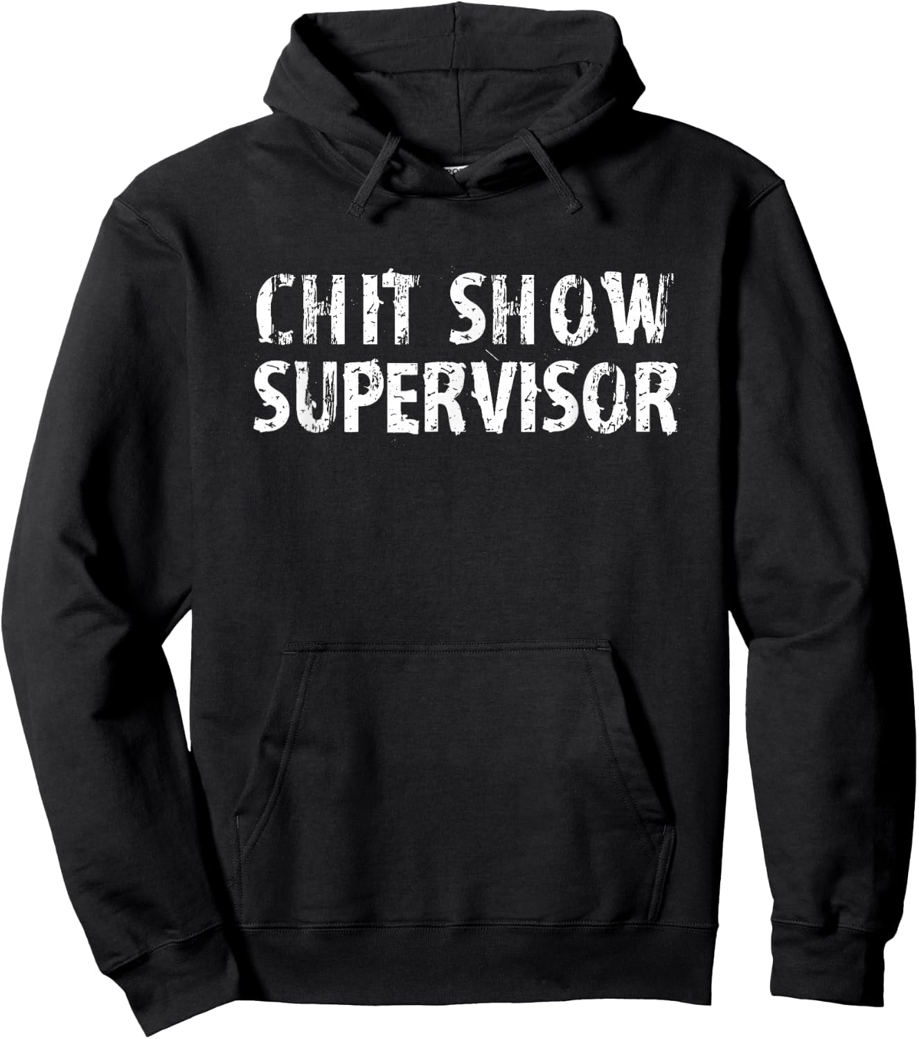 Retro Vintage Chit Show Supervisor Funny Mom Dad Boss Hoodie - Hoodie | Black