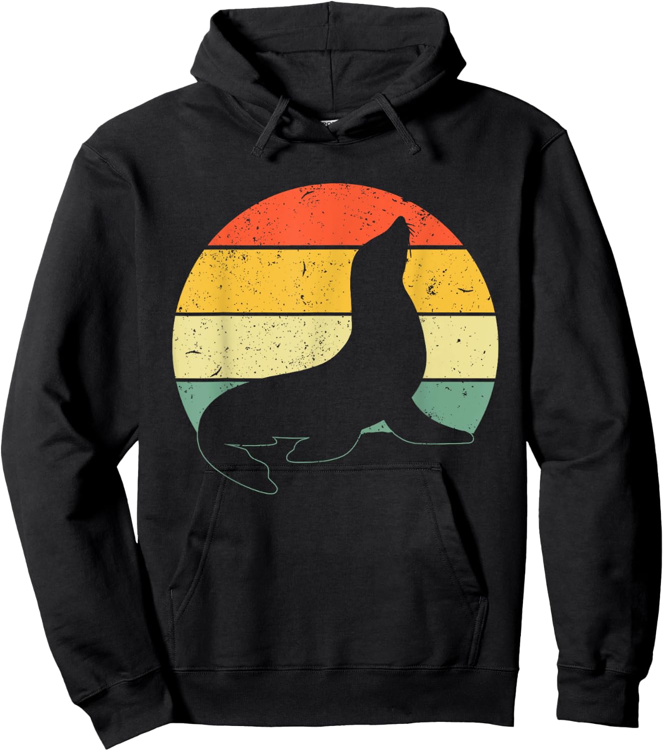 Cute Seal Women Kids Pinniped Sea Lion Seal Animal Hoodie - Hoodie | Black
