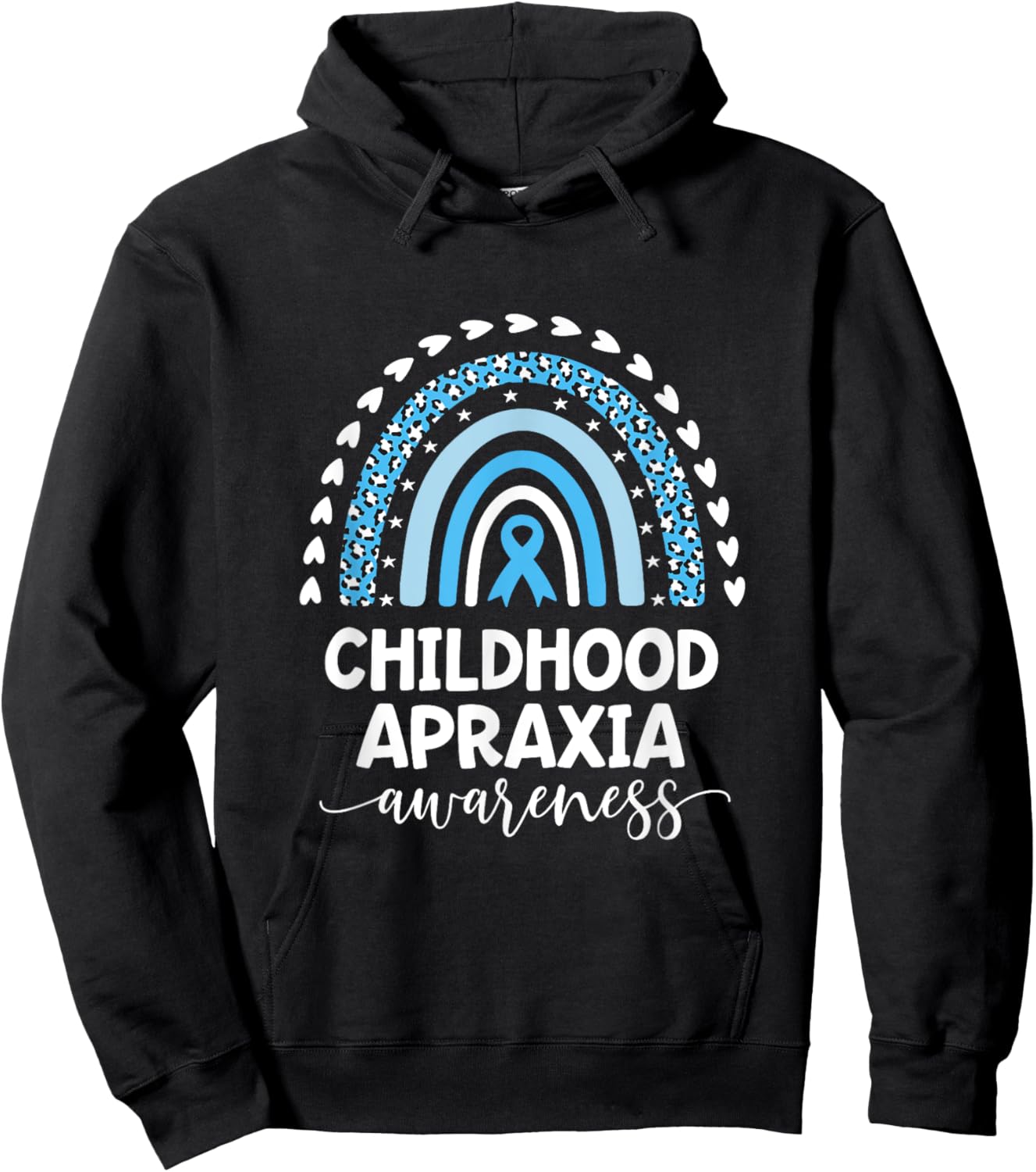 Childhood Apraxia Love Support Apraxia Awareness Hoodie - Hoodie | Black
