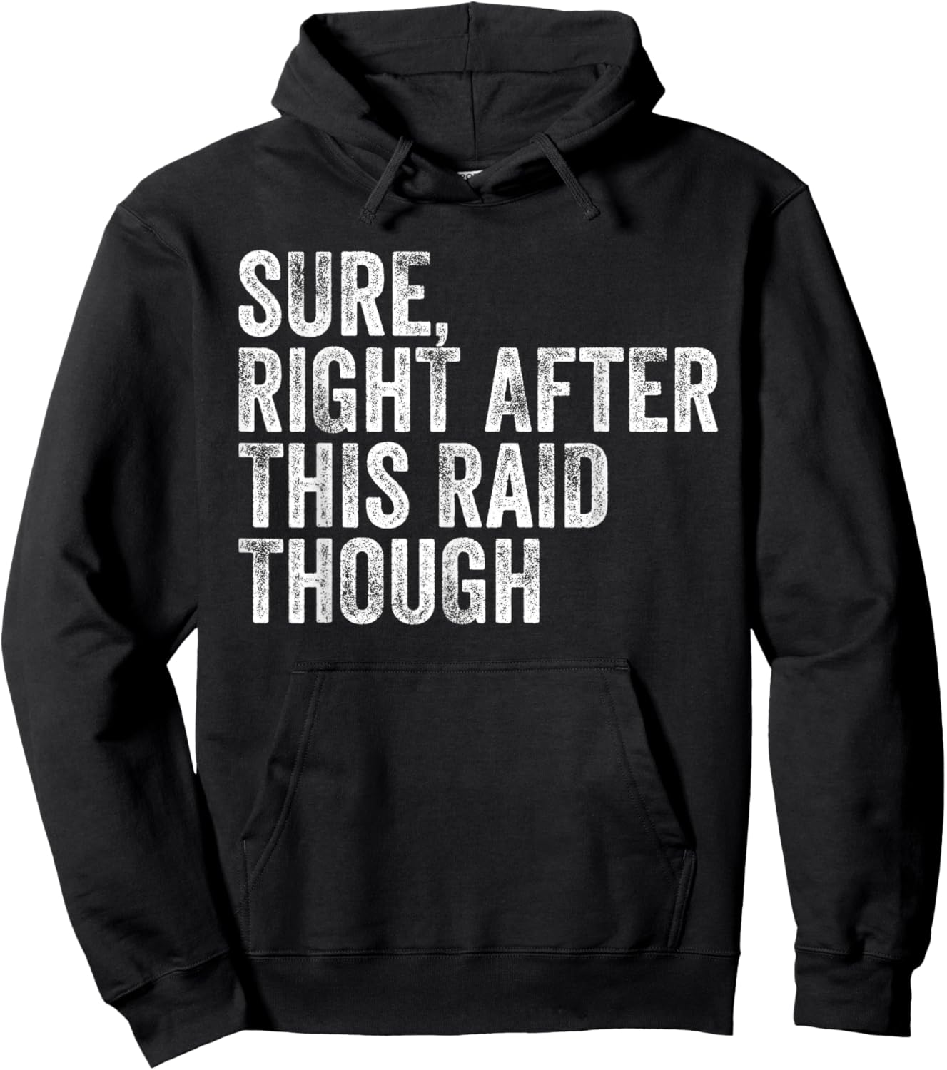 Sure Right After This Raid Vintage Funny Gamer Gaming Hoodie - Hoodie | Black