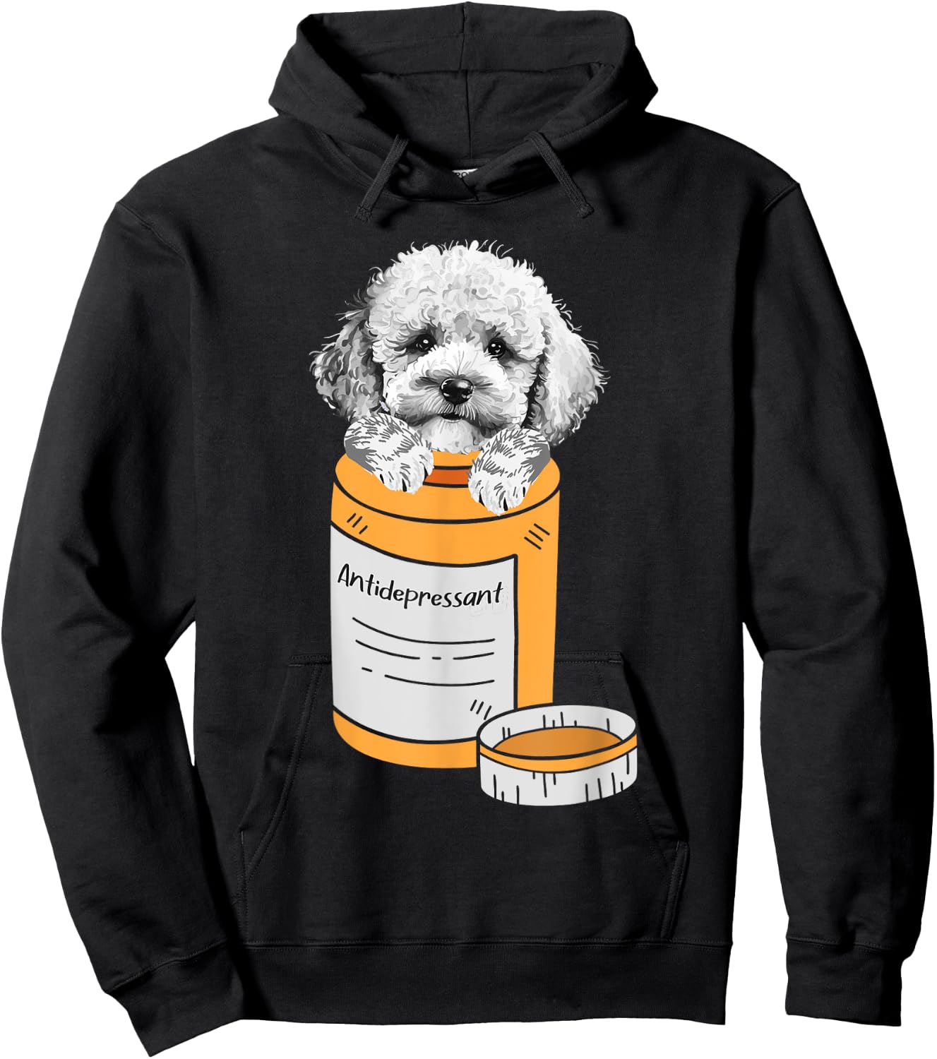 Antidepressant - Poodle Owner Puppy Animal Lover Teacup Dog Women Hoodie - Hoodie | Black