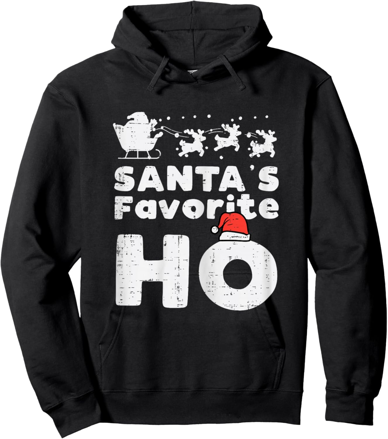Santas Favorite Funny Naughty Christmas Xmas Adult Women Hoodie - Hoodie | Black
