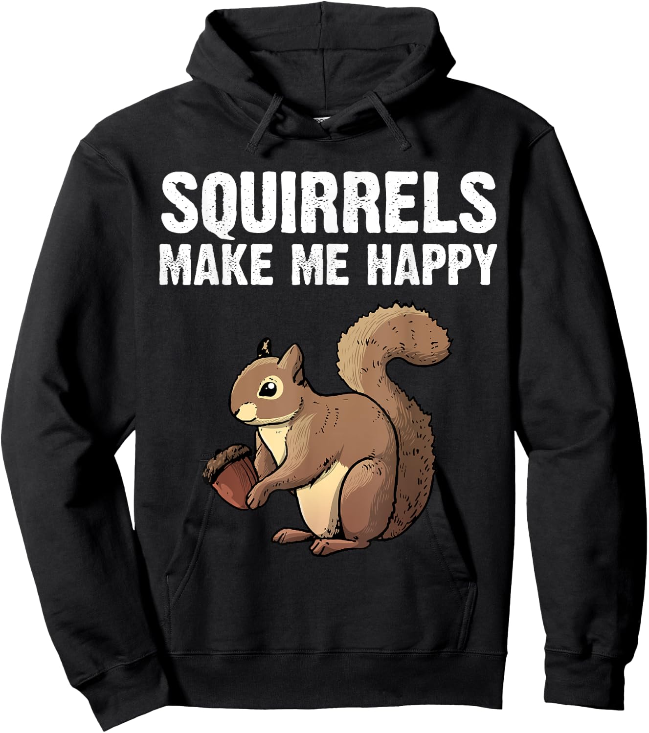Funny Squirrel Designs Women Kids Chipmunk Lovers Hoodie - Hoodie | Black