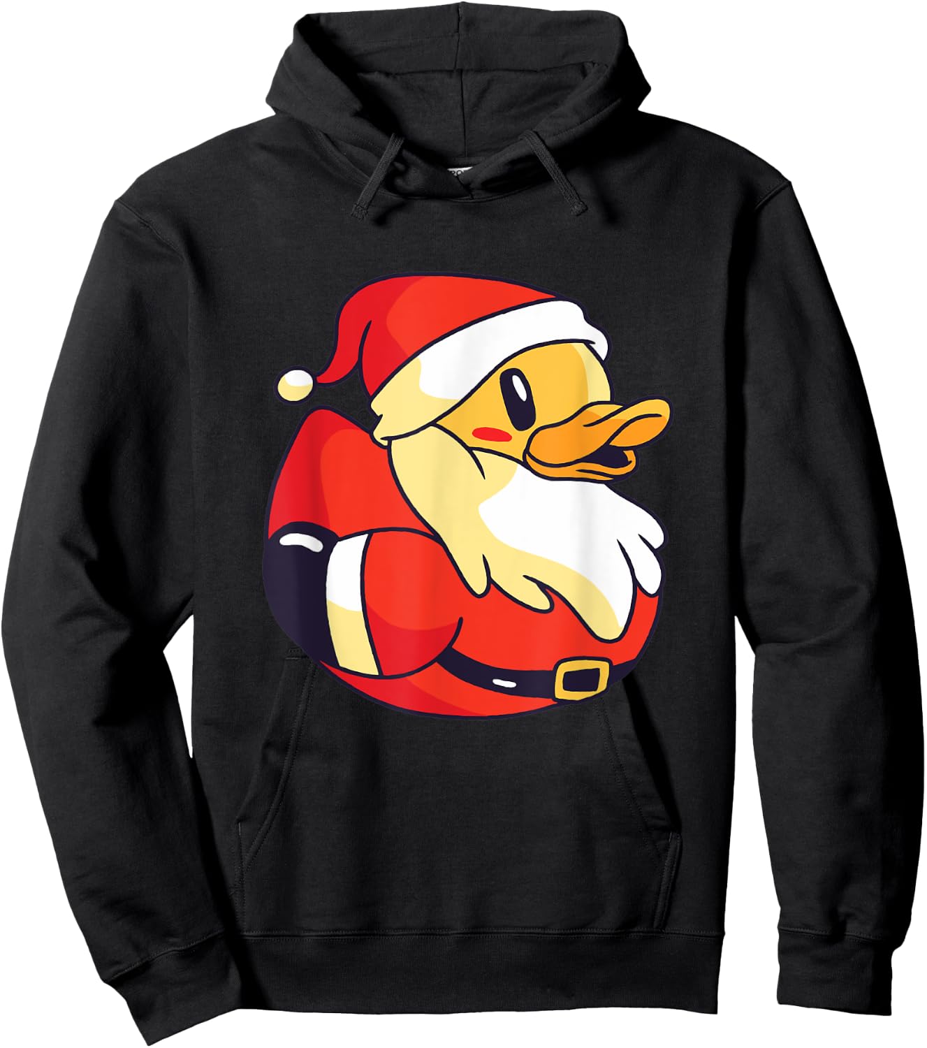 Santa Rubber Duck Rubber Ducky Xmas Quack Duckling Christmas Hoodie - Hoodie | Black