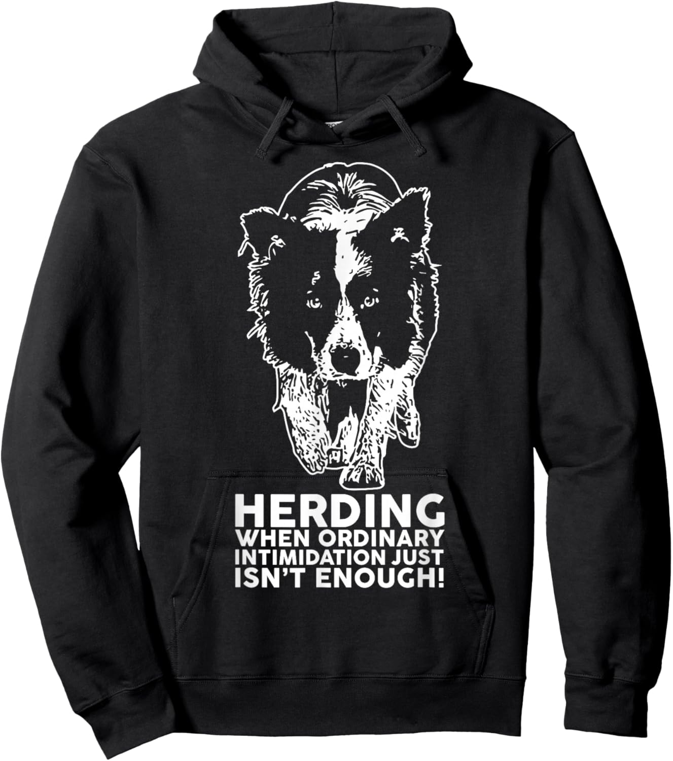 Border Collie Funny Herding Breed T Shirt Hoodie - Hoodie | Black
