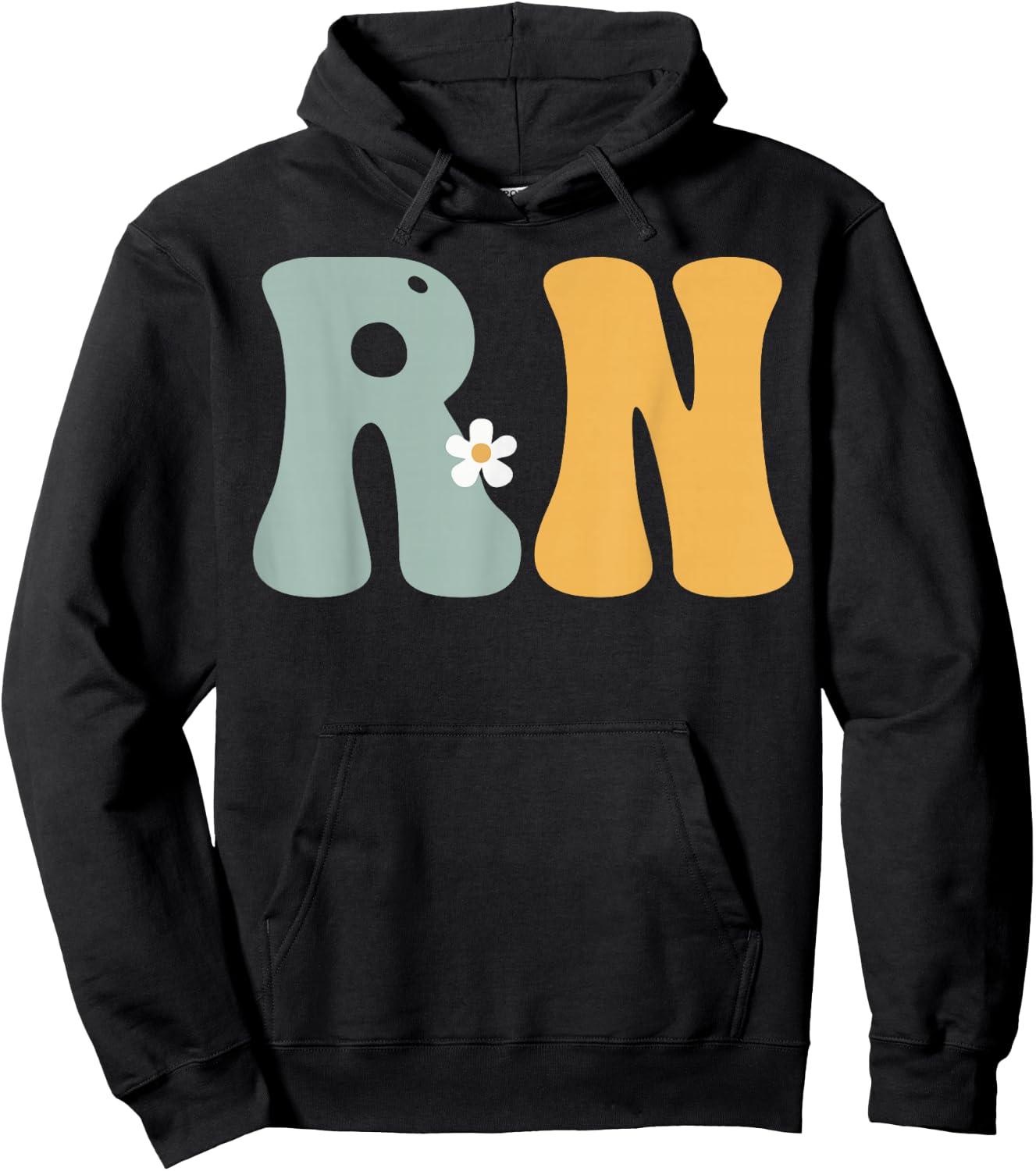 RN Registered Nurse Week Groovy Appreciation Day Hoodie - Hoodie | Black