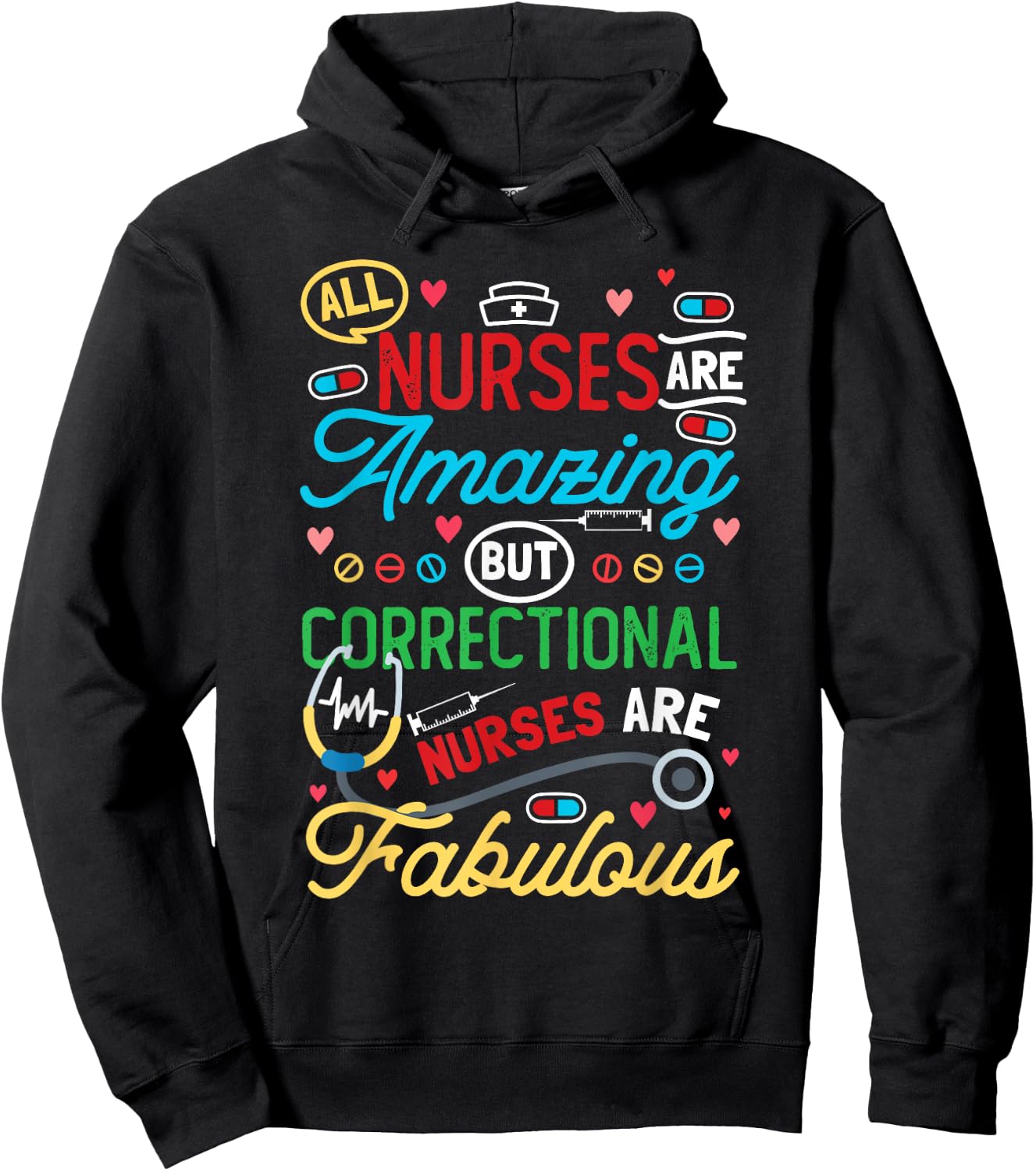Correctional Care Nurse Hoodie - Hoodie | Black