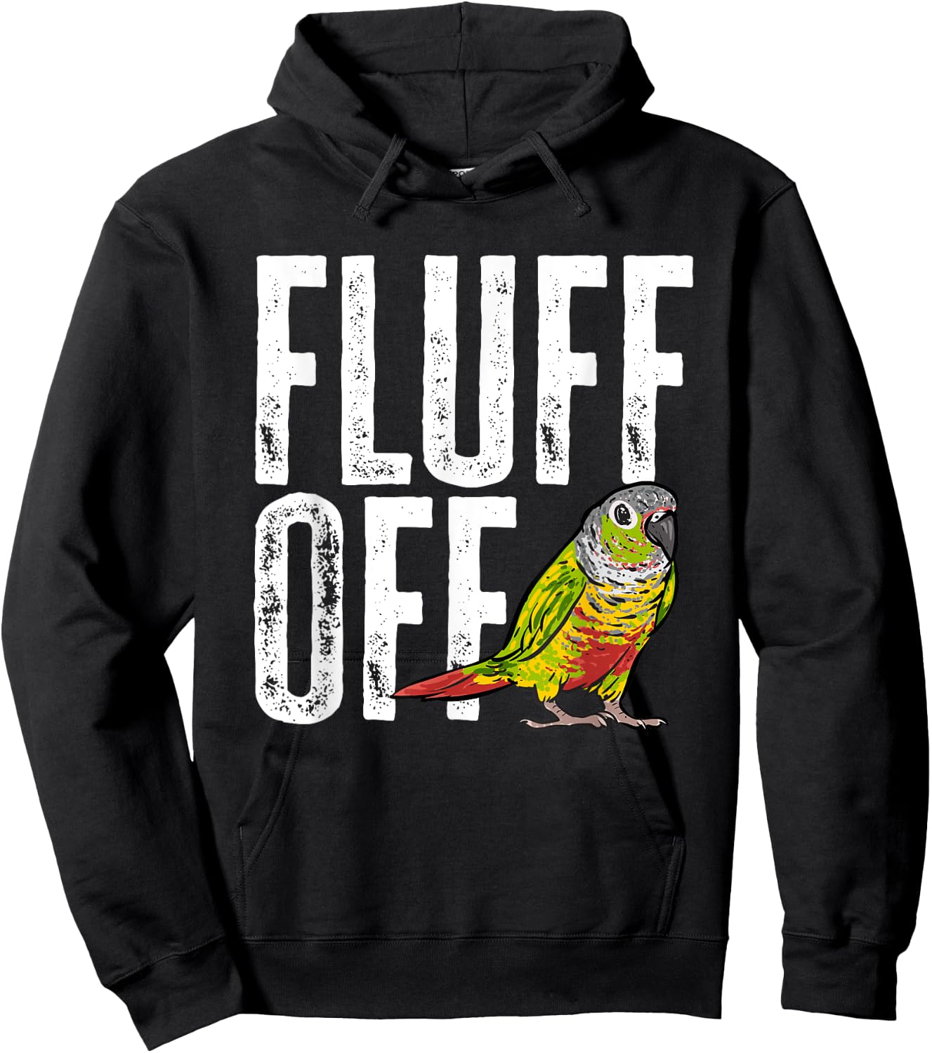 Green Cheek Conure Fluff Off Parrot Bird Conure Hoodie - Hoodie | Black
