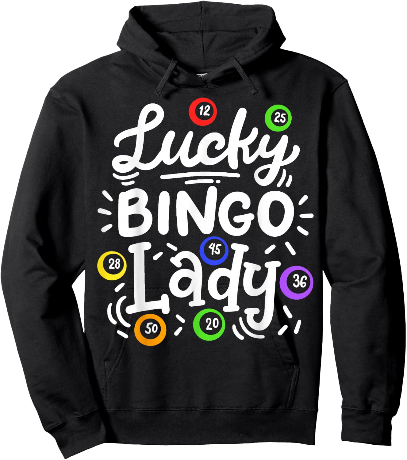 Bingo Lucky Bingo Lady Hoodie - Hoodie | Black