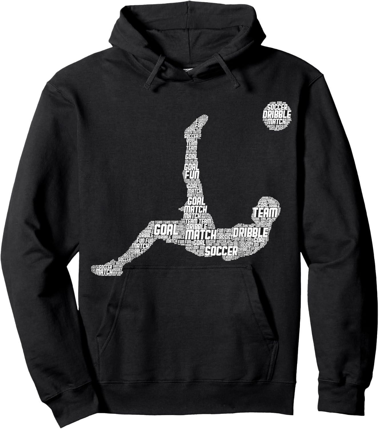 Soccer Player Men Boys Kids Hoodie - Hoodie | Black