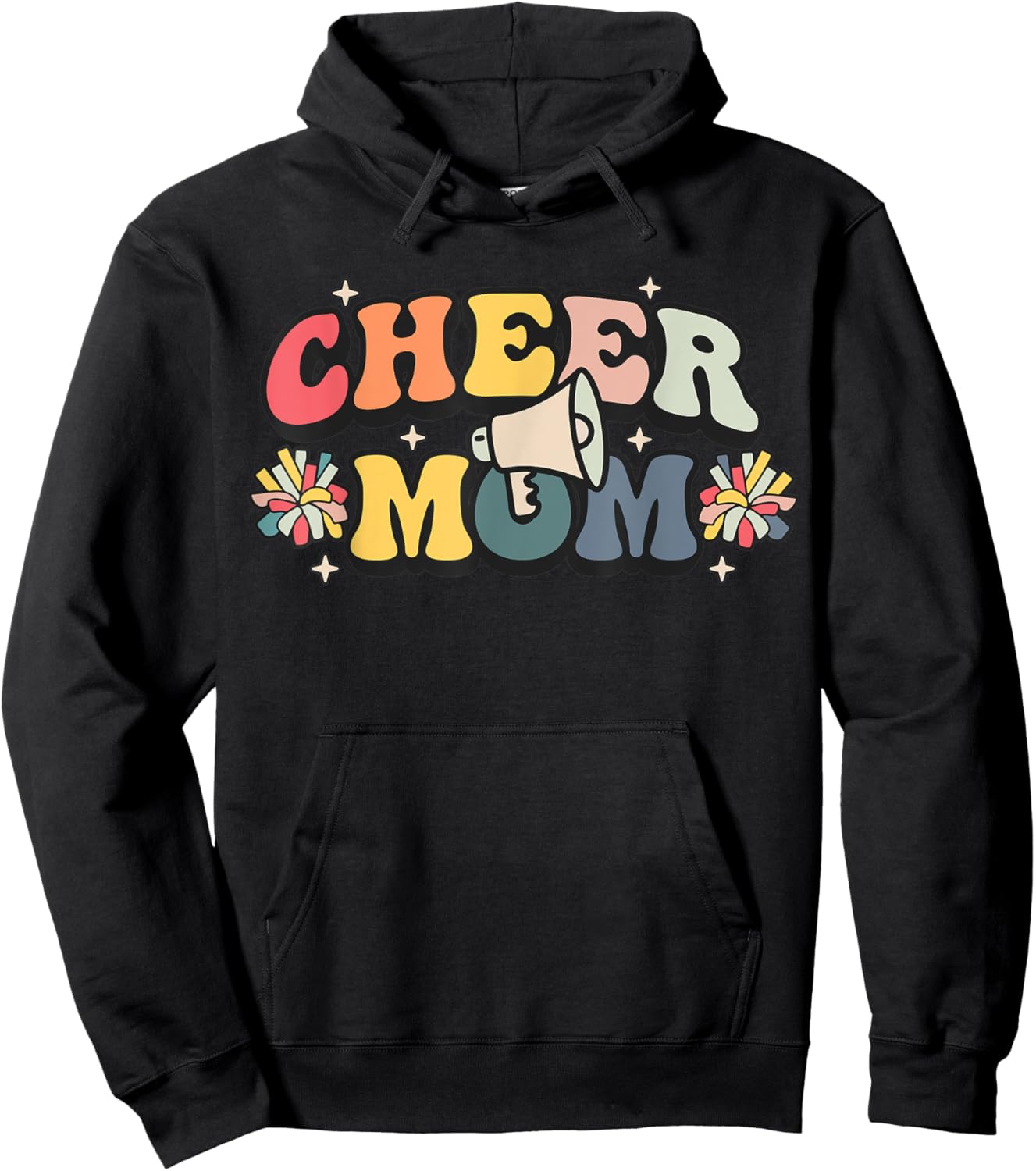 Cheer Mom Cheerleader Mom Mama Cheerleading Team Retro Hoodie - Hoodie | Black