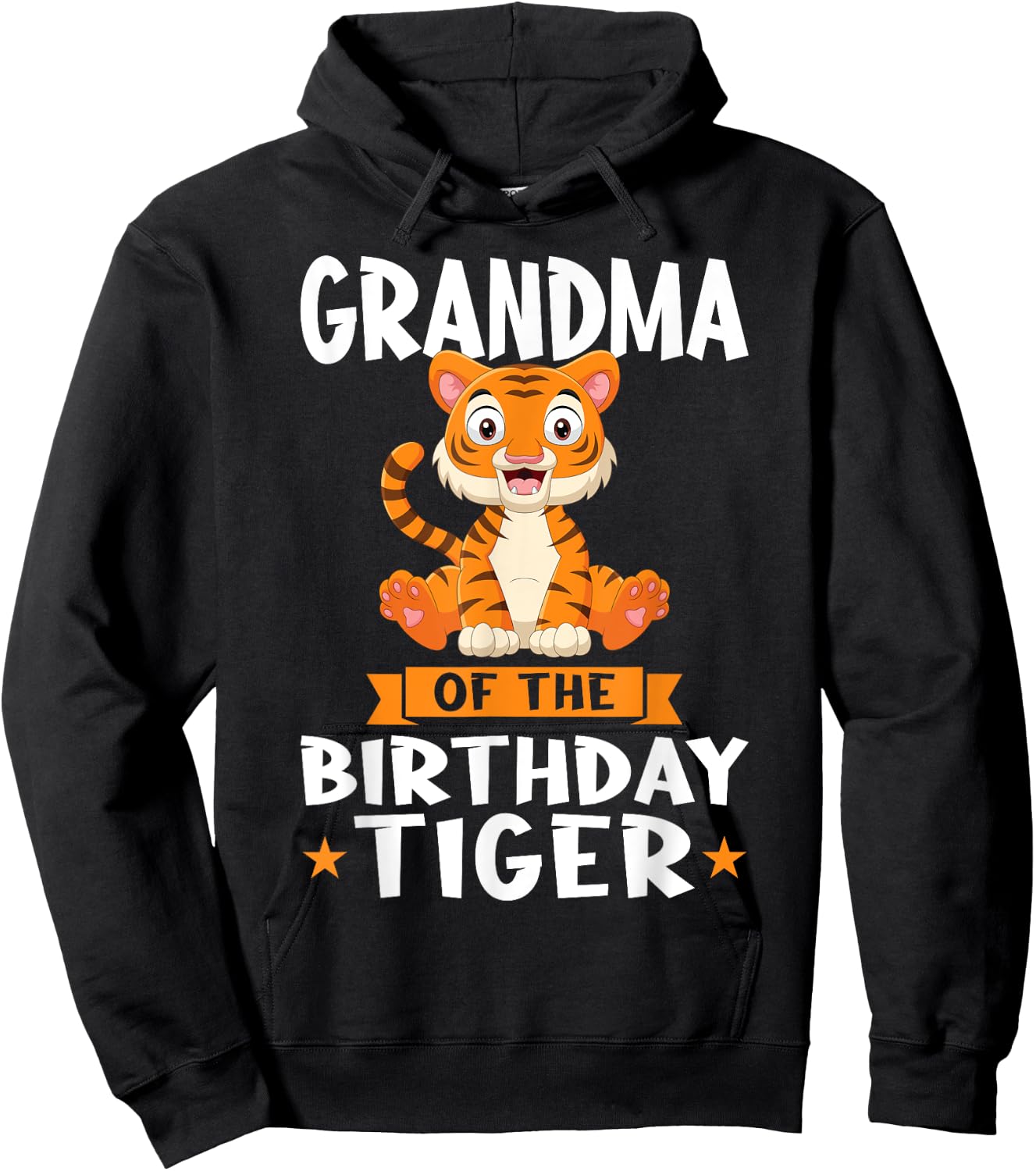 Grandma of the Birthday Tiger Birthday Hoodie - Hoodie | Black