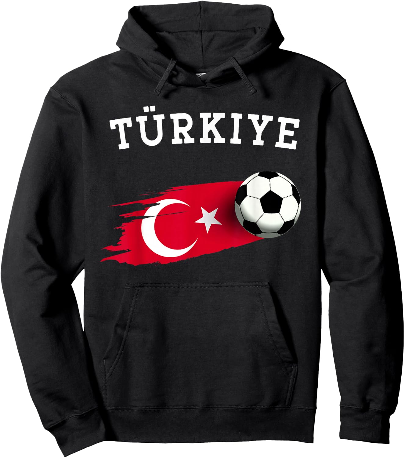 Turkish Flag Turkey Flag Turkish Soccer Turkish Football Hoodie - Hoodie | Black