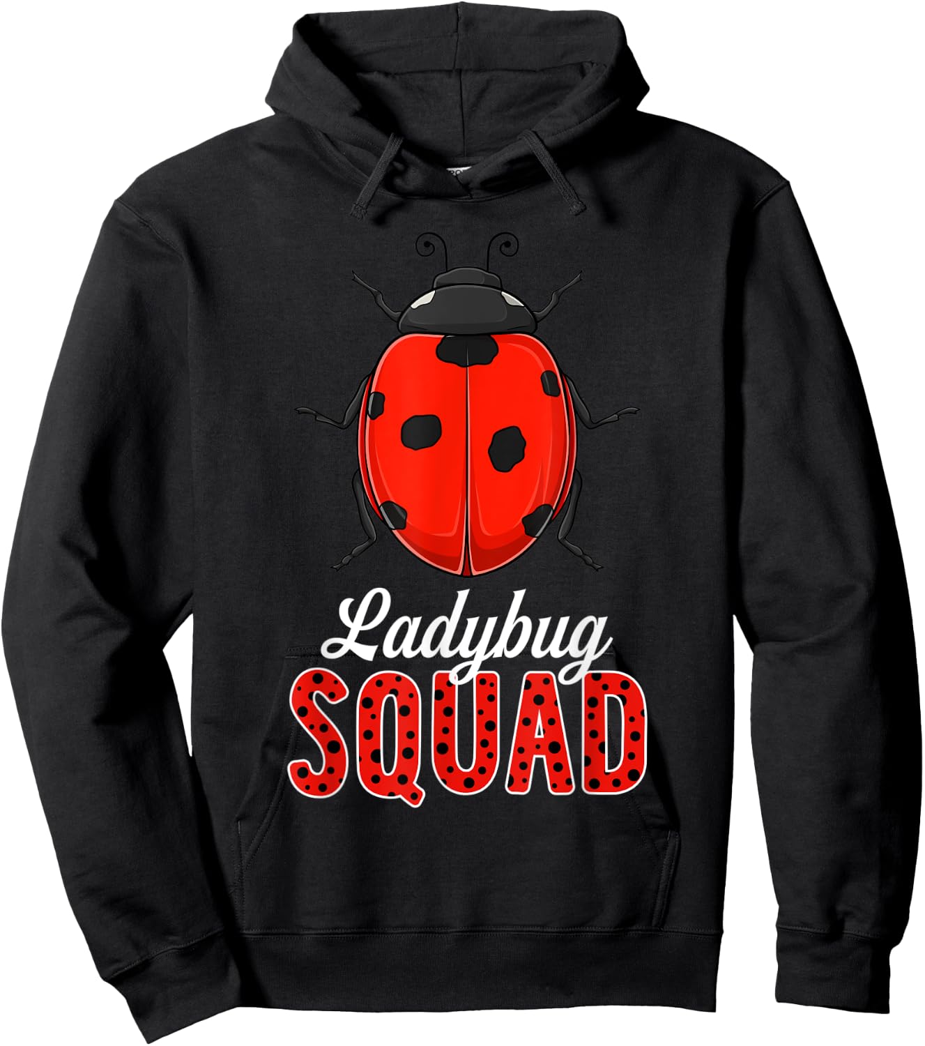 Ladybug Squad Cute Ladybugs Lover Kids Girls Boys Hoodie - Hoodie | Black