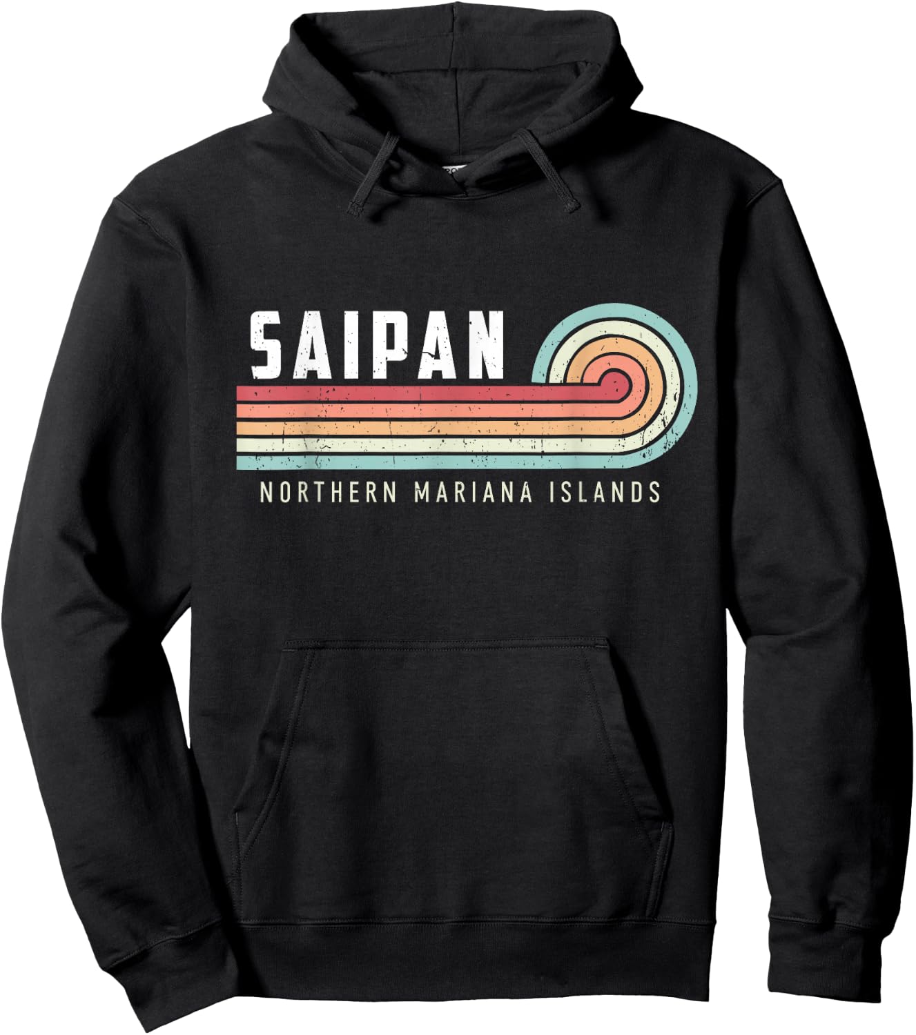 Saipan Island Vintage Northern Marian Islands Hoodie - Hoodie | Black