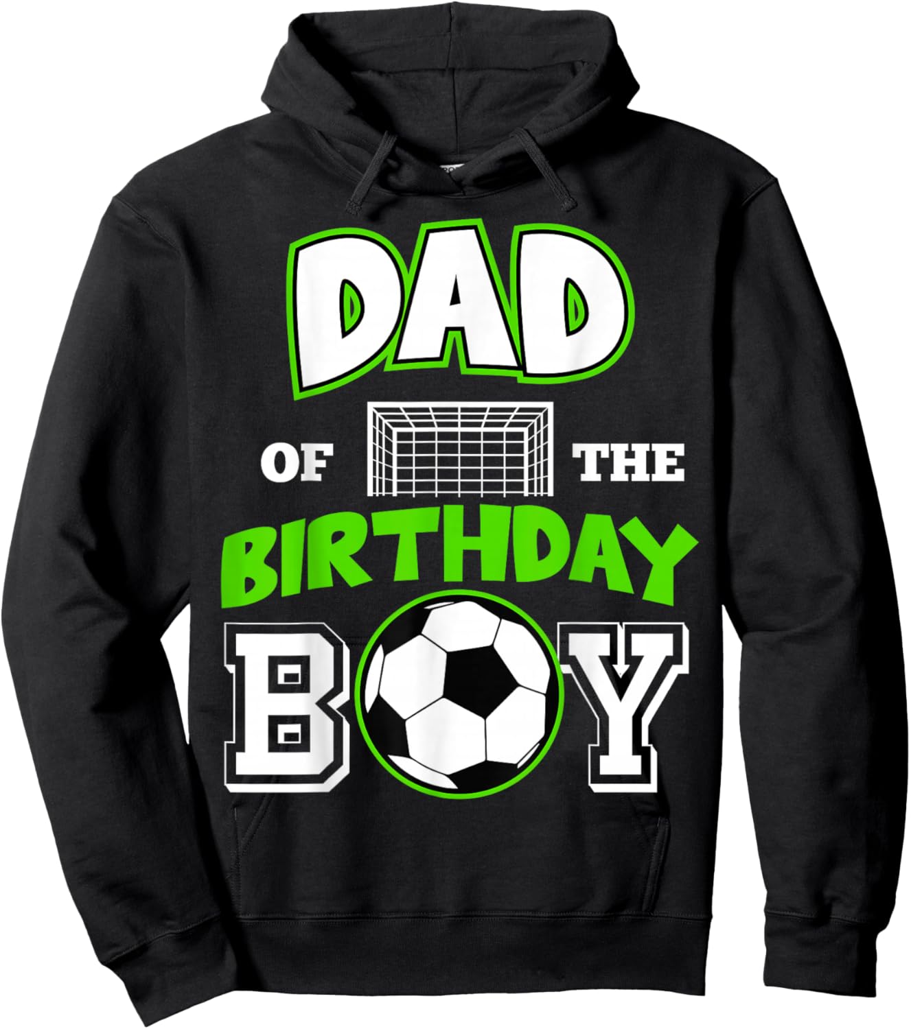 Dad of The Birthday Boy Cool Soccer Sport B-Day Matching Hoodie - Hoodie | Black