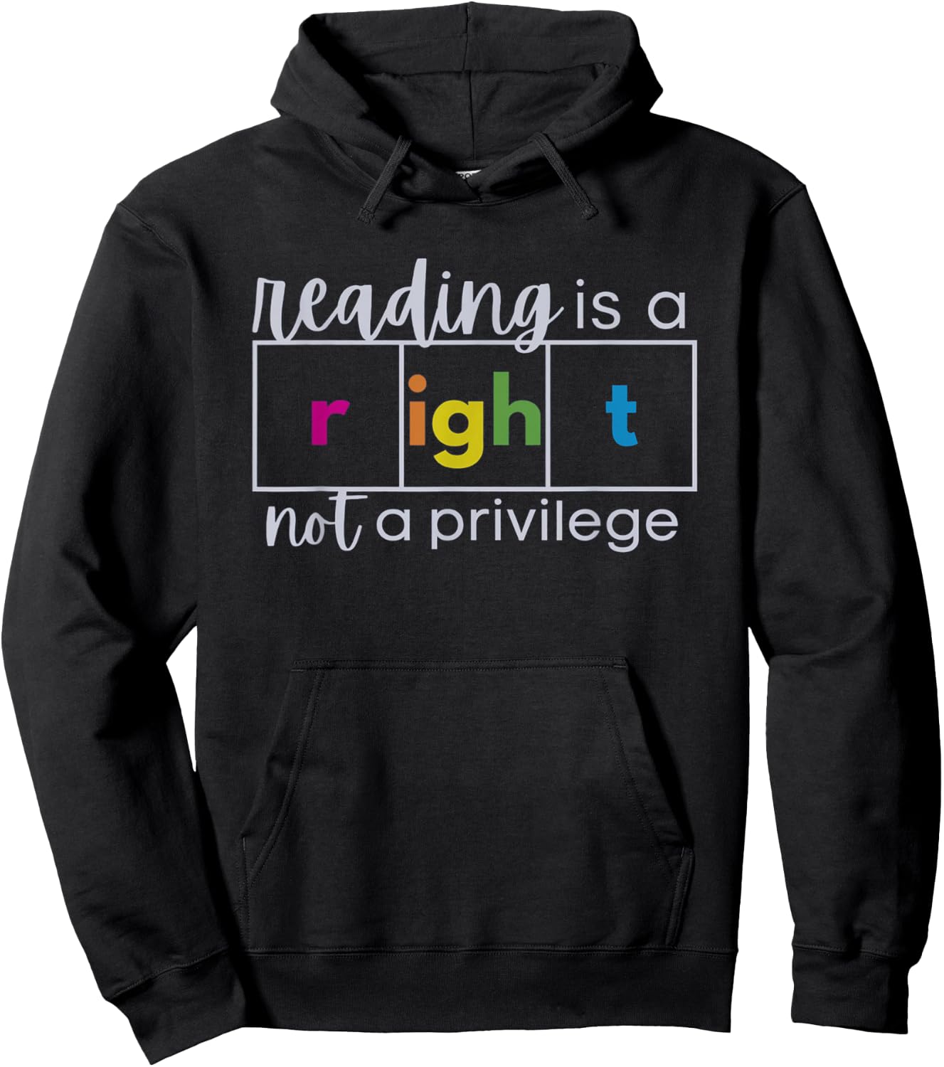 Reading is a Right Not a Privilege Reading Specialist Hoodie - Hoodie | Black
