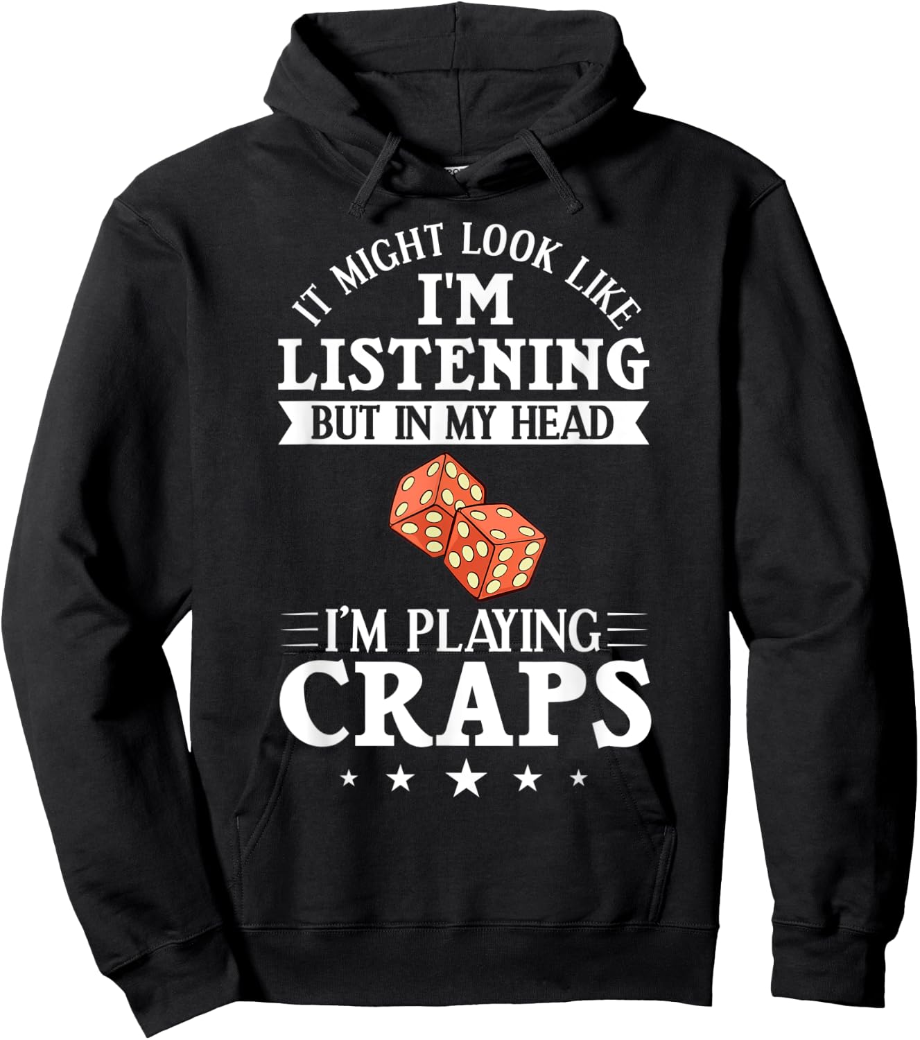 Craps Table Crapshooting Strategy Rules Game Dice Board Hoodie - Hoodie | Black