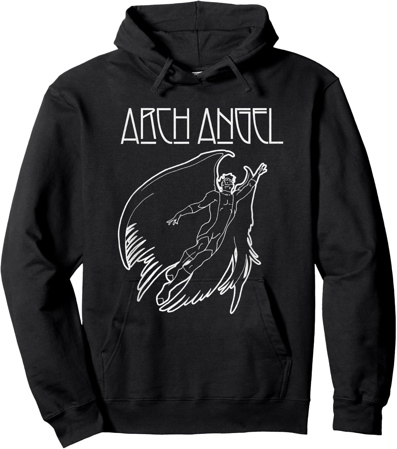 Marvel X-Men Archangel Taking Flight Line Art Hoodie - Hoodie | Black