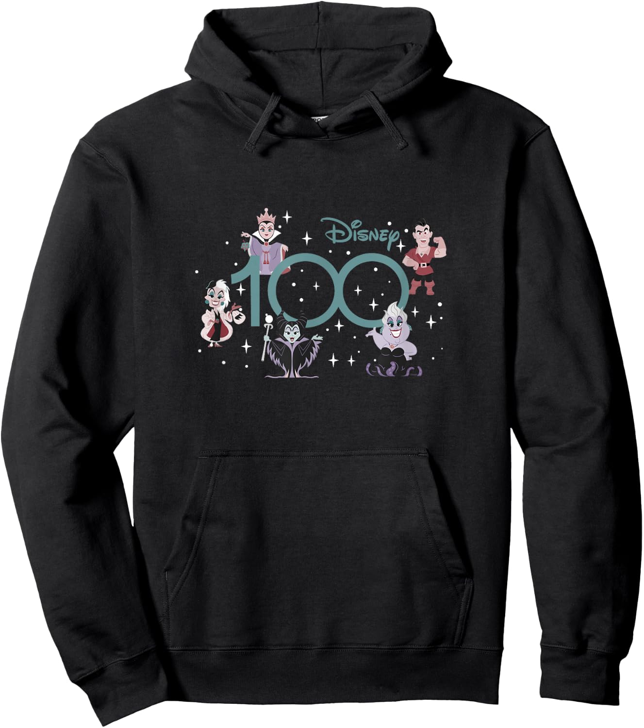 Disney 100 Disney Villains 100th Anniversary Muted Cute D100 Hoodie - Hoodie | Black