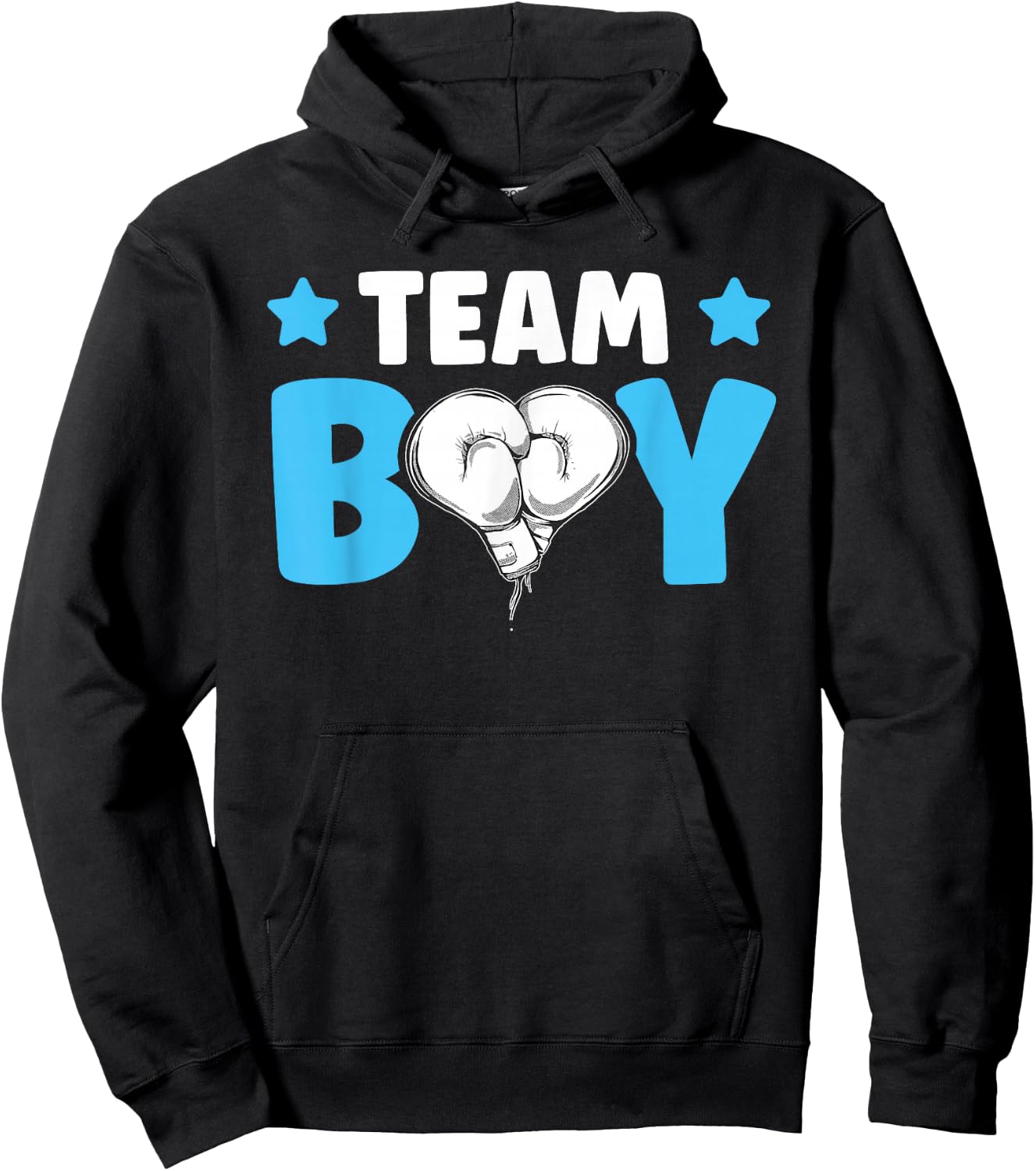 Team Boy Design for a Boxing Gender Reveal Hoodie - Hoodie | Black