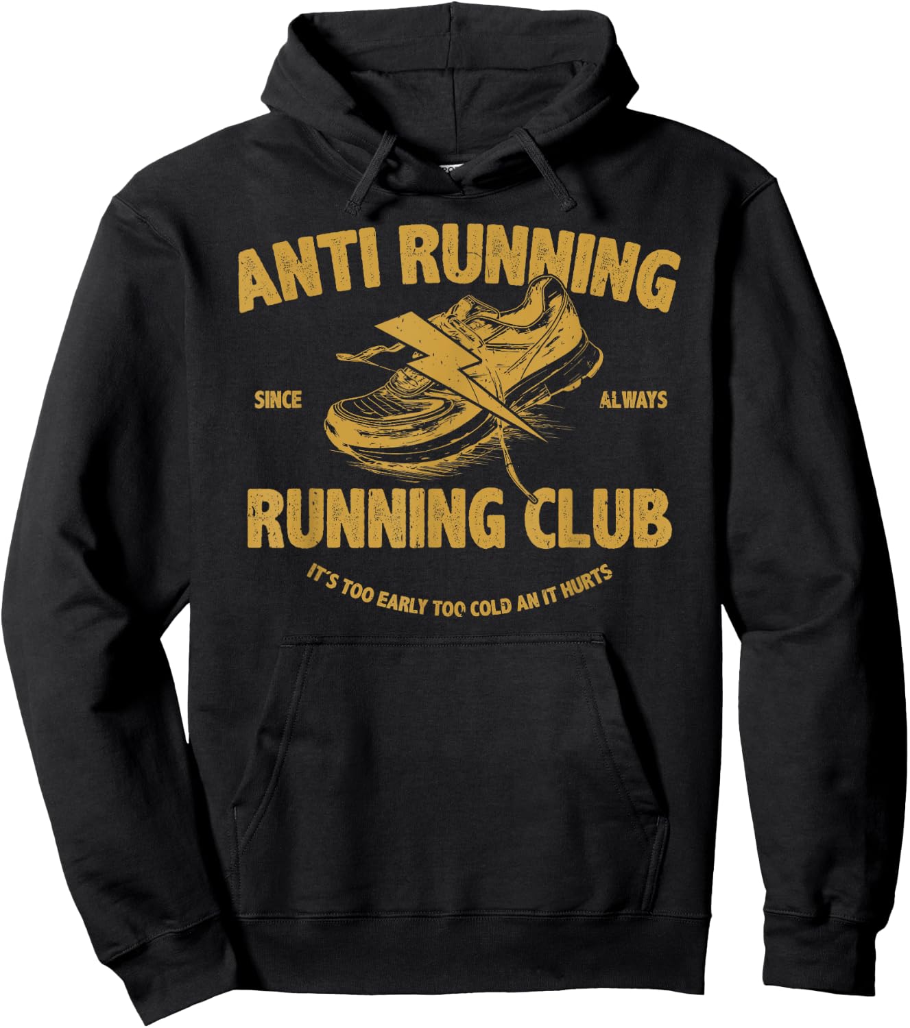 anti running running club for lazy Men woman Kids Hoodie - Hoodie | Black