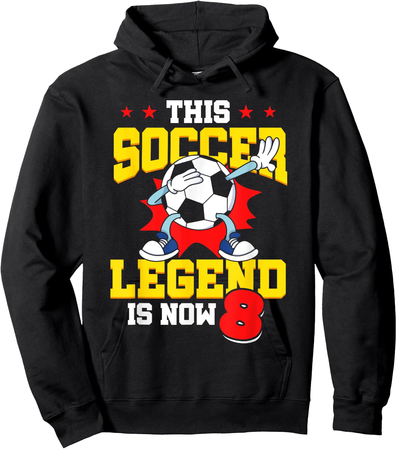 This Soccer Legend Is Now 8 Sports Kids 8th Birthday Hoodie - Hoodie | Black