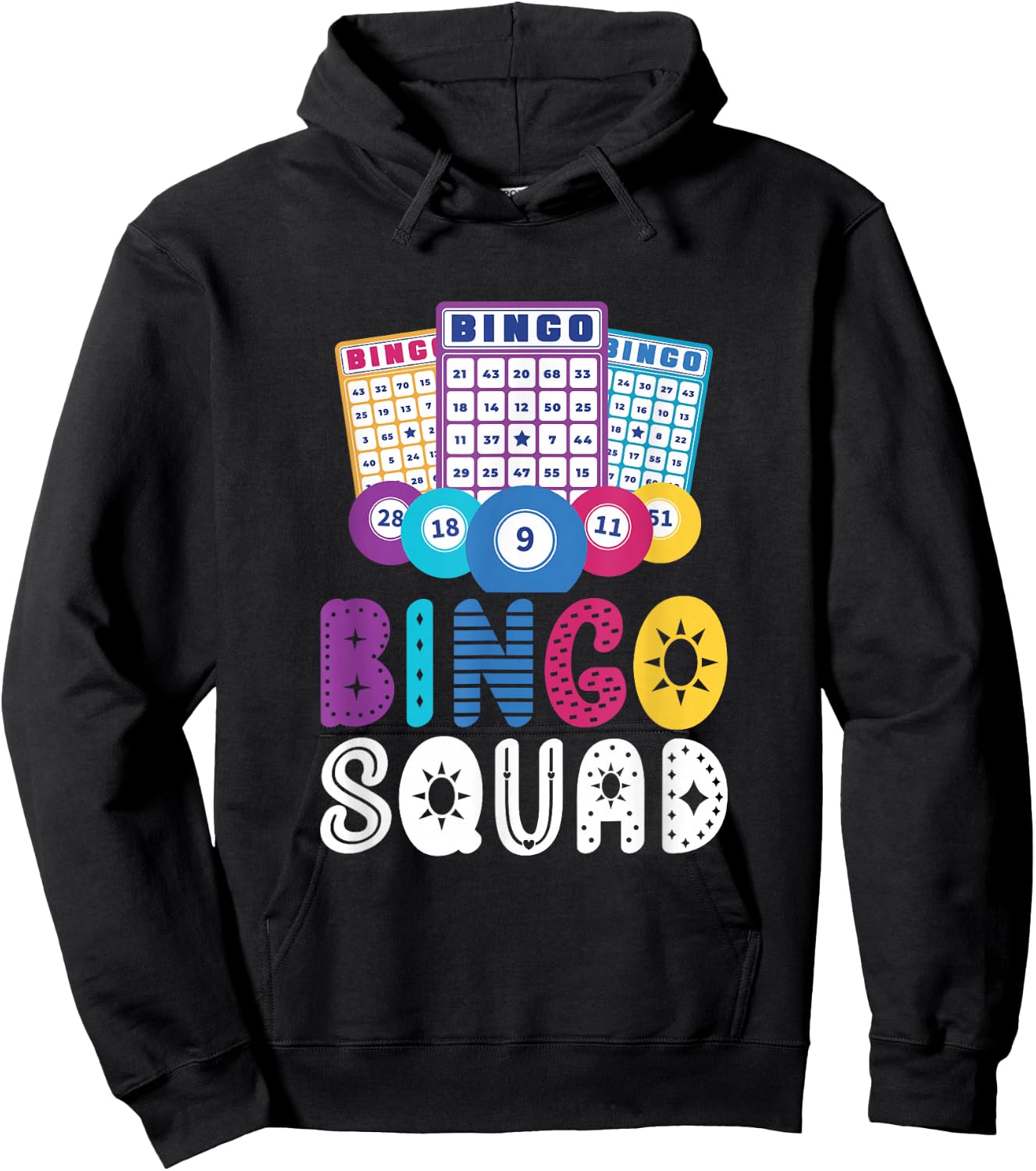 Bingo Squad Game Lover Player Humour Hoodie - Hoodie | Black