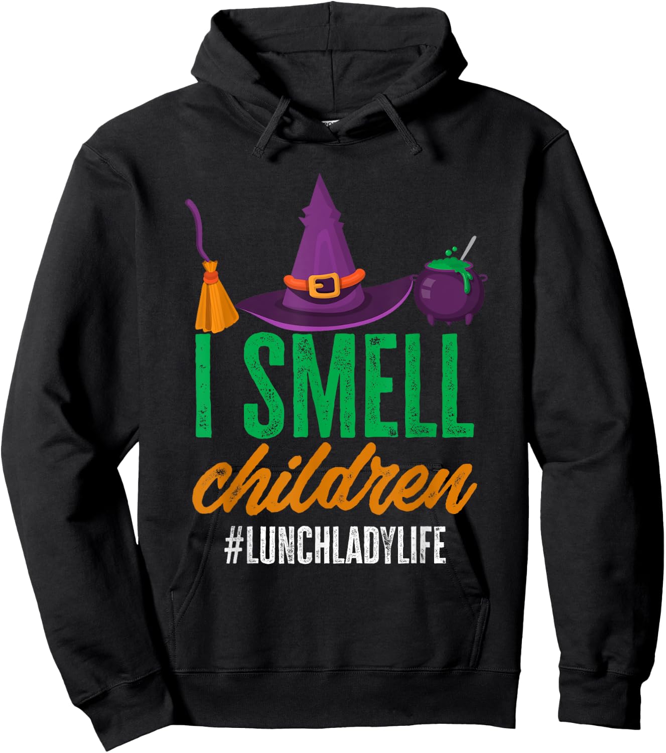 I Smell Children Lunch Lady Halloween Party Cafeteria Worker Hoodie - Hoodie | Black