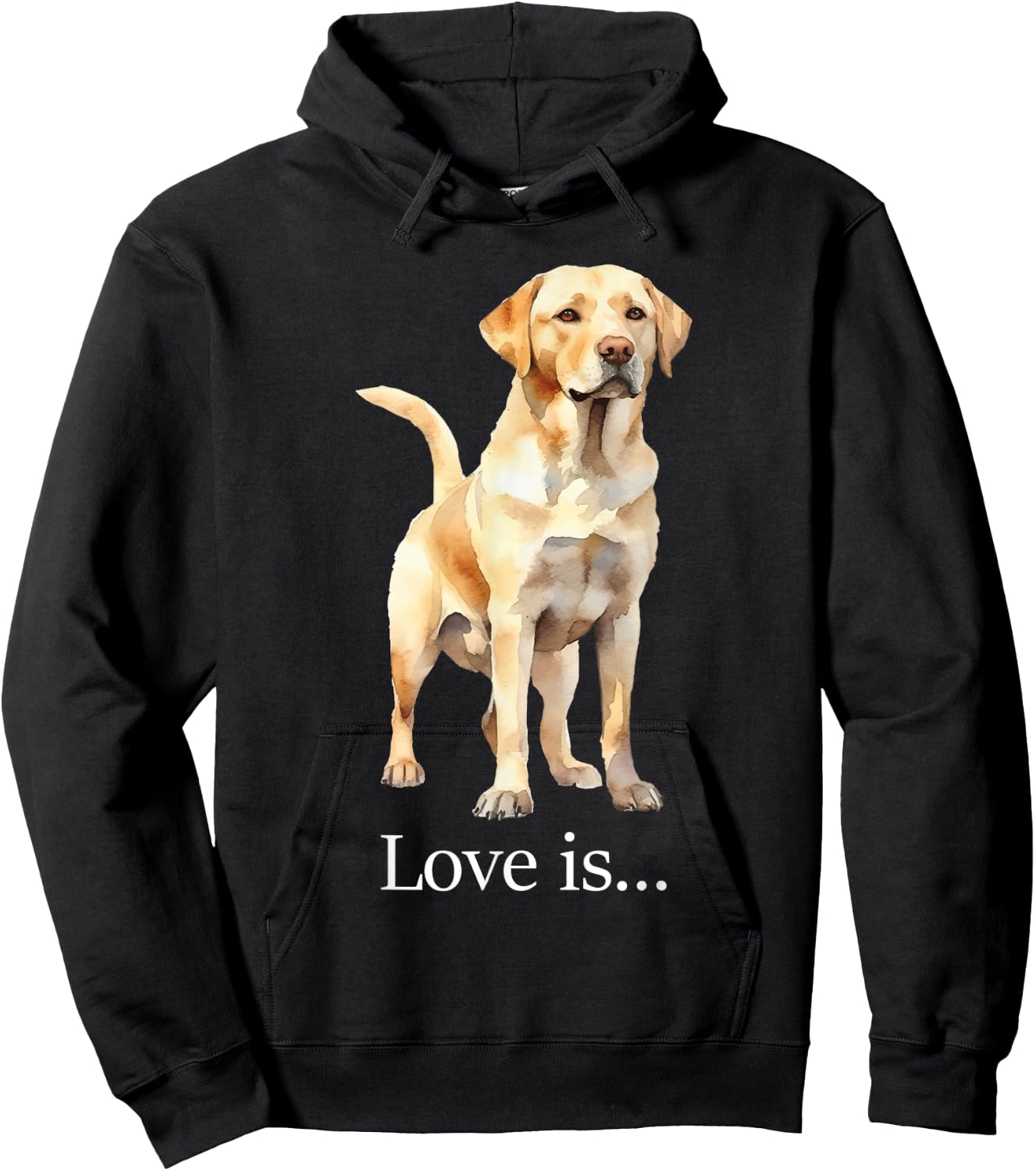 Love Is Labrador Retriever Dog Lover Pet Owner Puppy Hoodie - Hoodie | Black