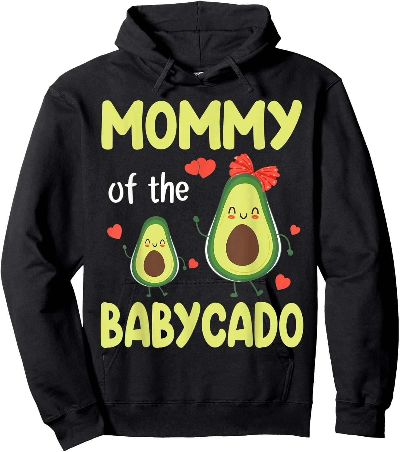 Avocados Dance Together Happy Mommy Of The Babycado Children Hoodie - Hoodie | Black