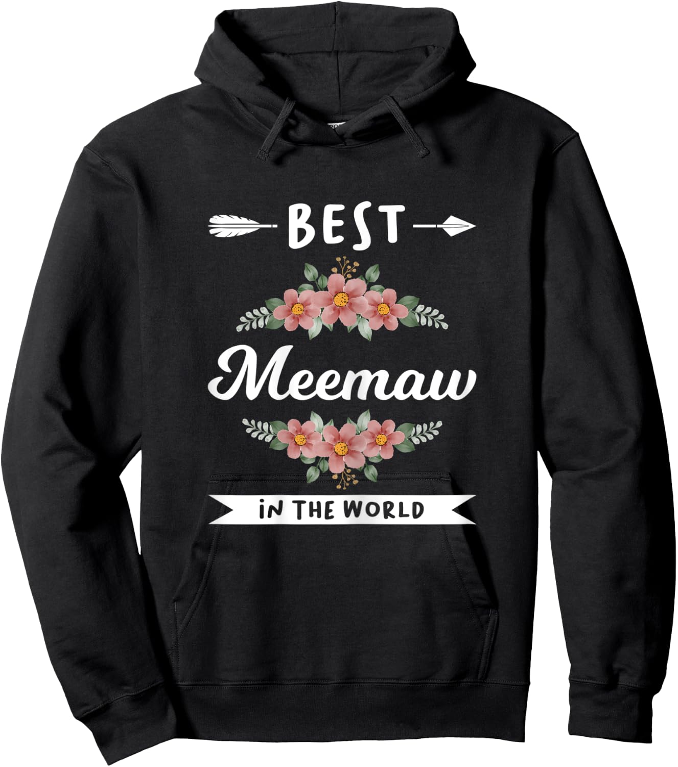 best meemaw in the world grandmother Grandma Hoodie - Hoodie | Black