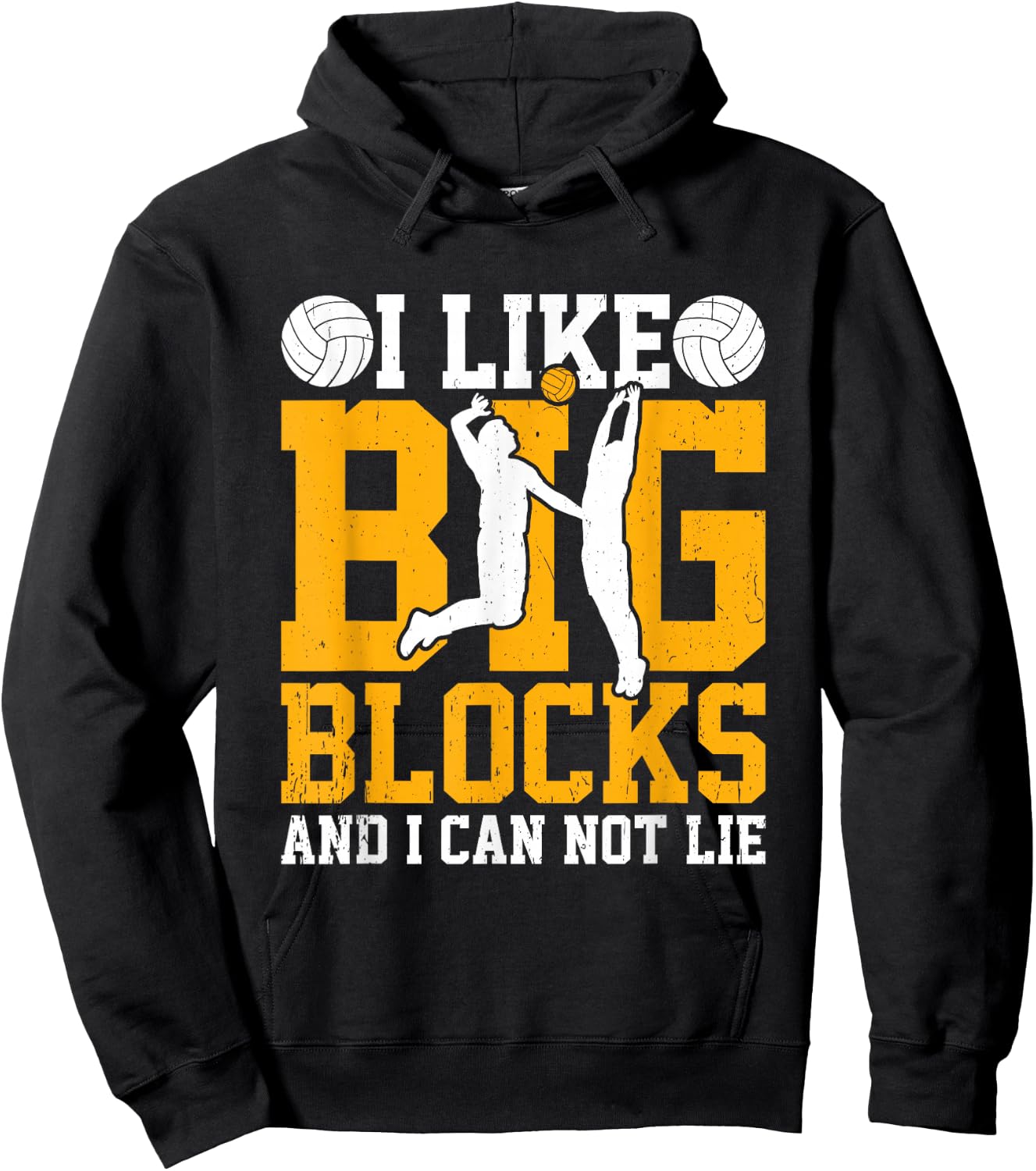 I Like Big Blocks, Fun Volleyball Center Blockers Hoodie - Hoodie | Black