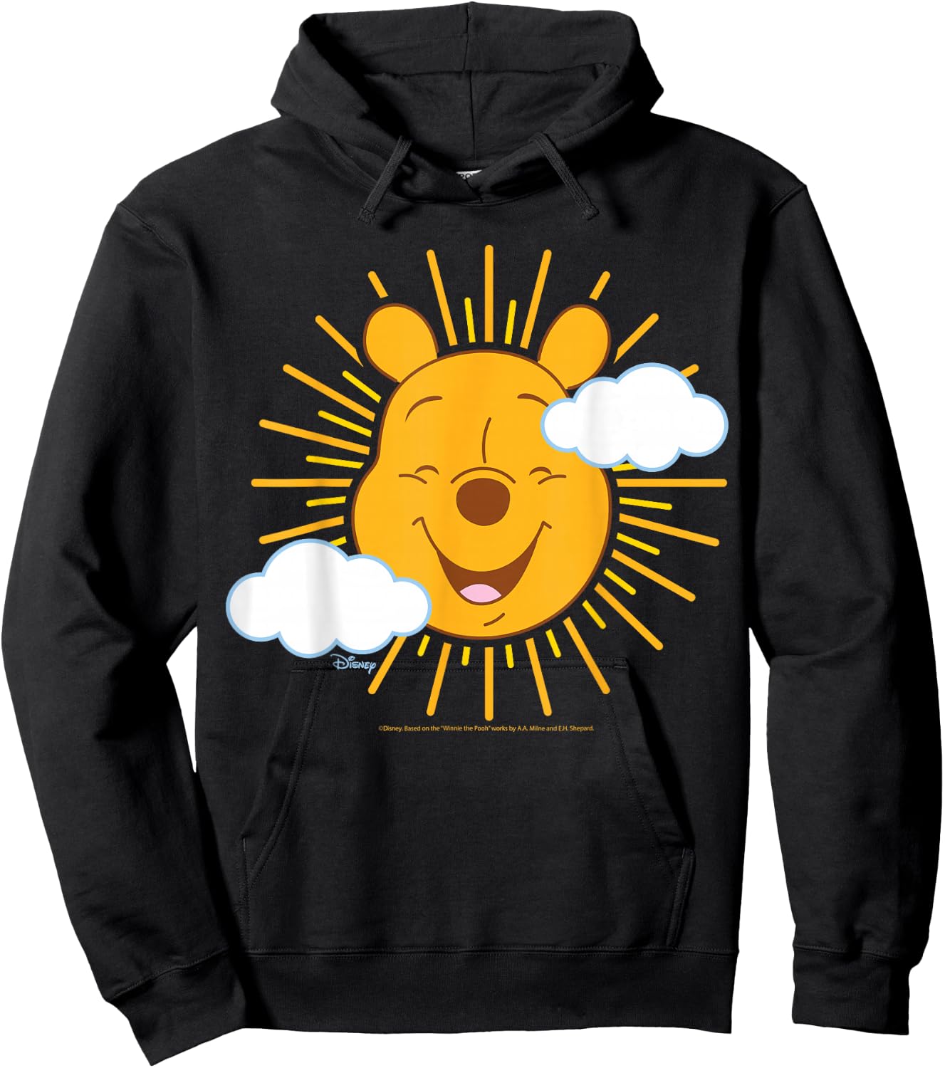 Winnie the Pooh - Pooh Sun Face Hoodie - Hoodie | Black