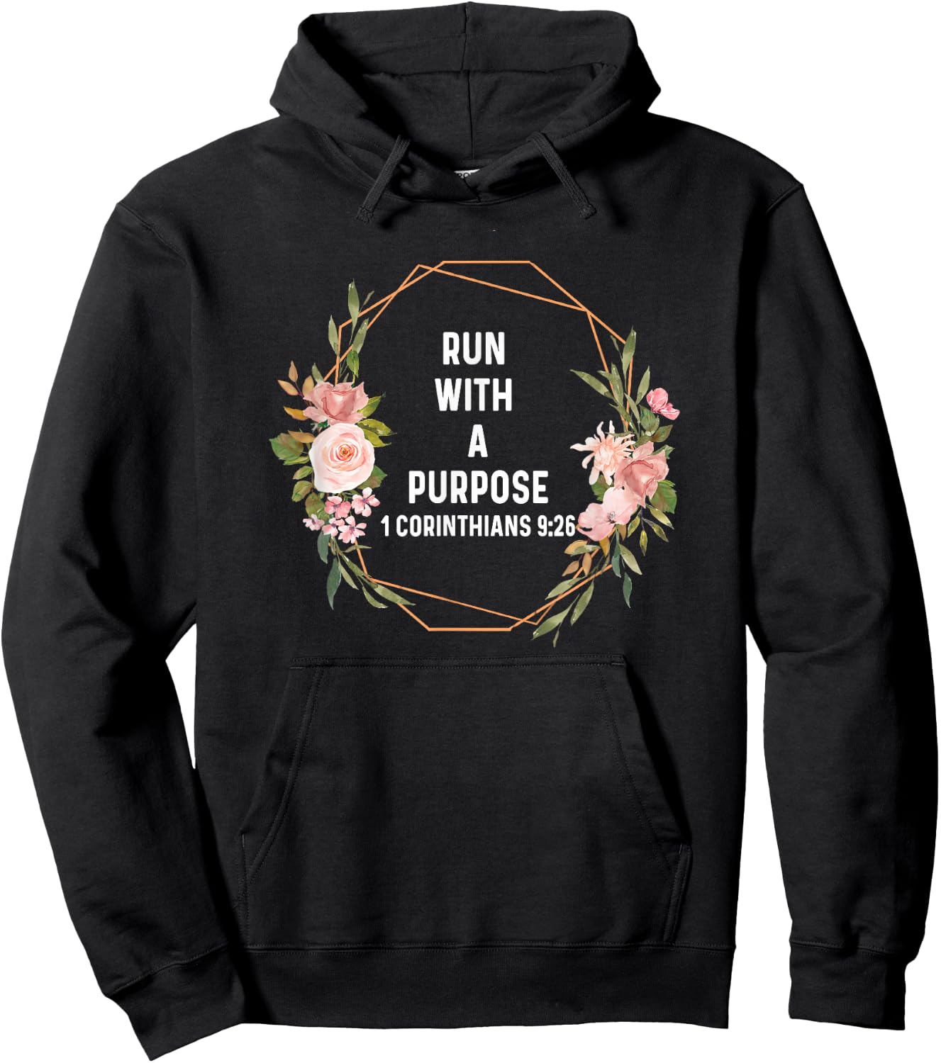 1 Corinthian 9:26 God Jesus Run Runner Running Purpose Hoodie - Hoodie | Black
