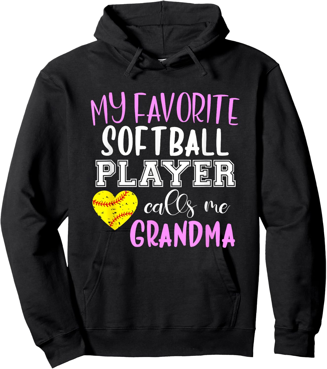 My Favorite Softball Player Call Me Grandma Hoodie - Hoodie | Black