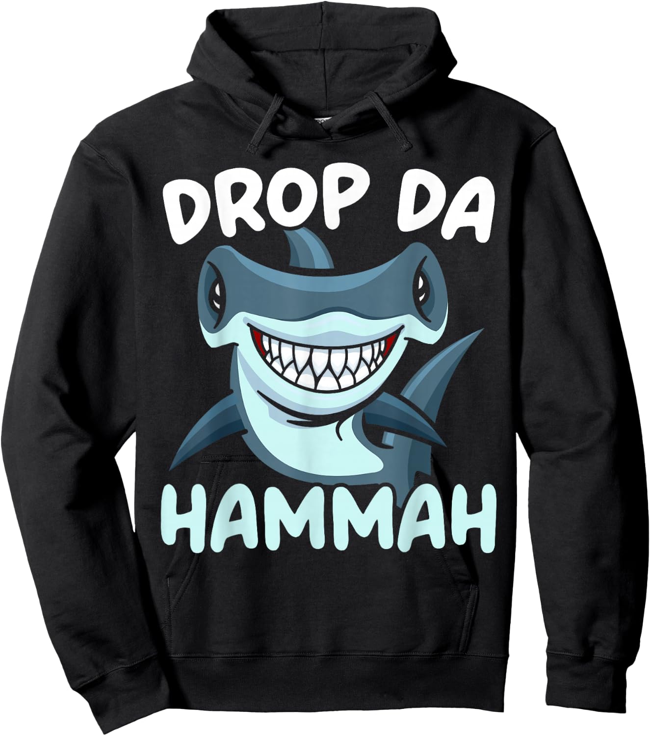 Drop Da Hammah Hammerhead Shark Marine Biology Animal Hoodie - Hoodie | Black