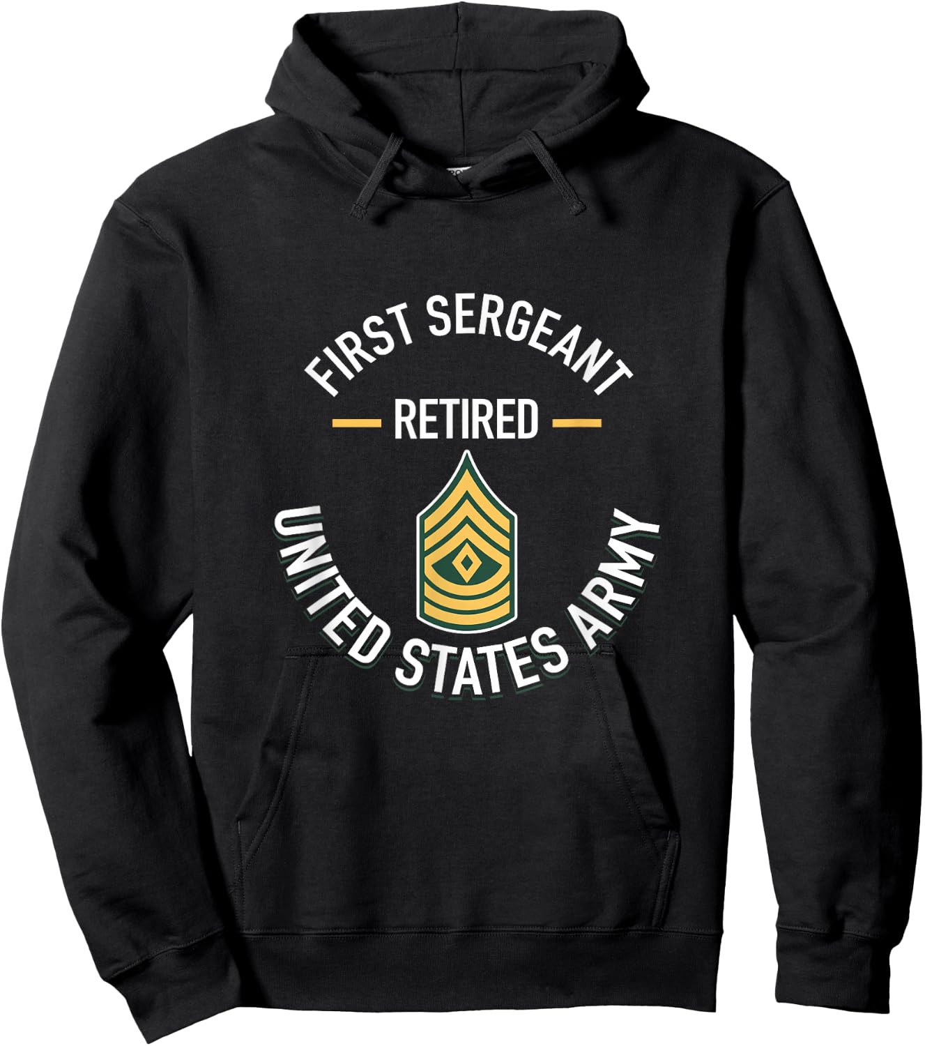 First Sergeant 1SG Retired Army Military Retirement Gifts Hoodie - Hoodie | Black