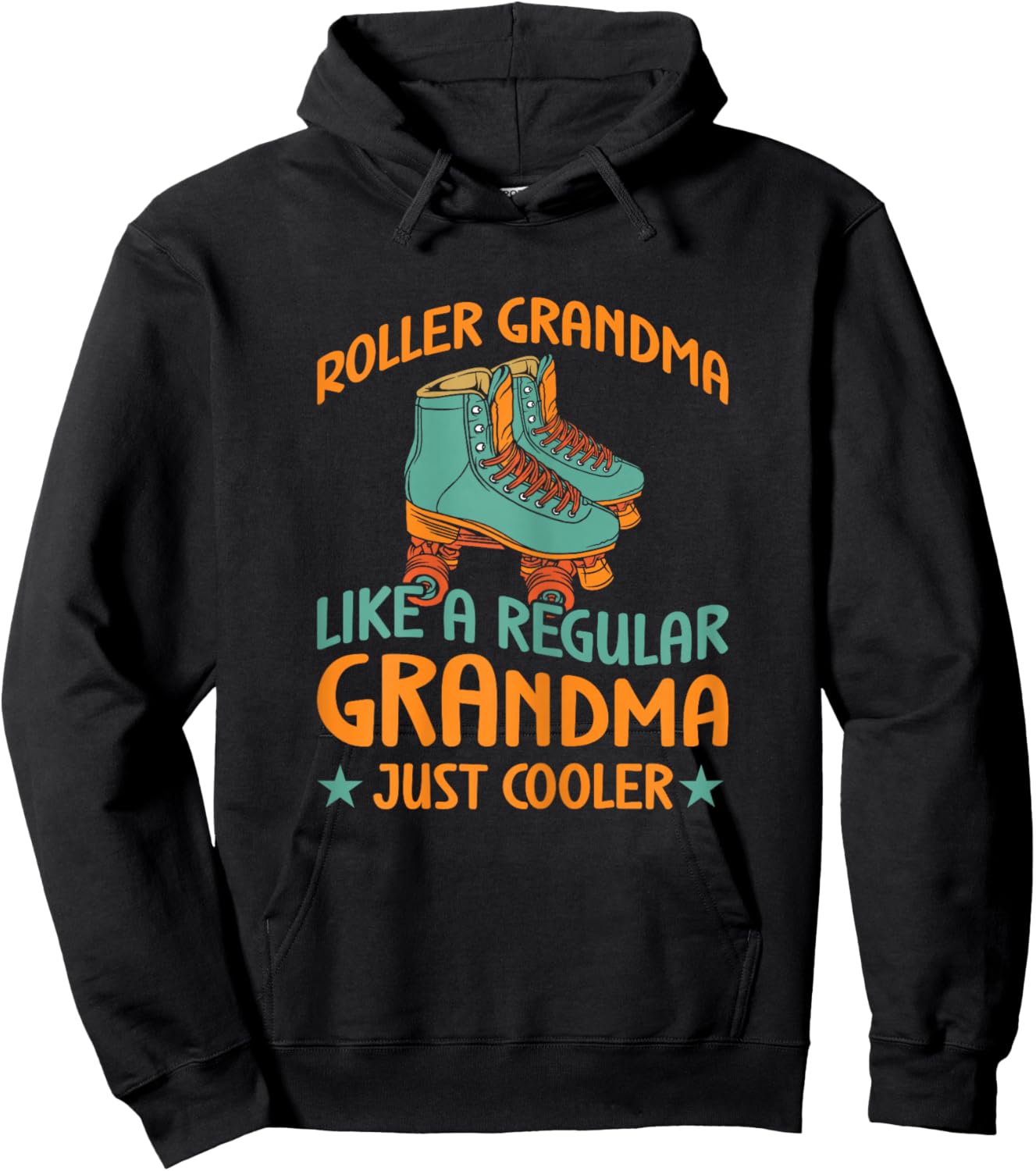 Funny Roller Skate Grandma Roller Skating Hoodie - Hoodie | Black