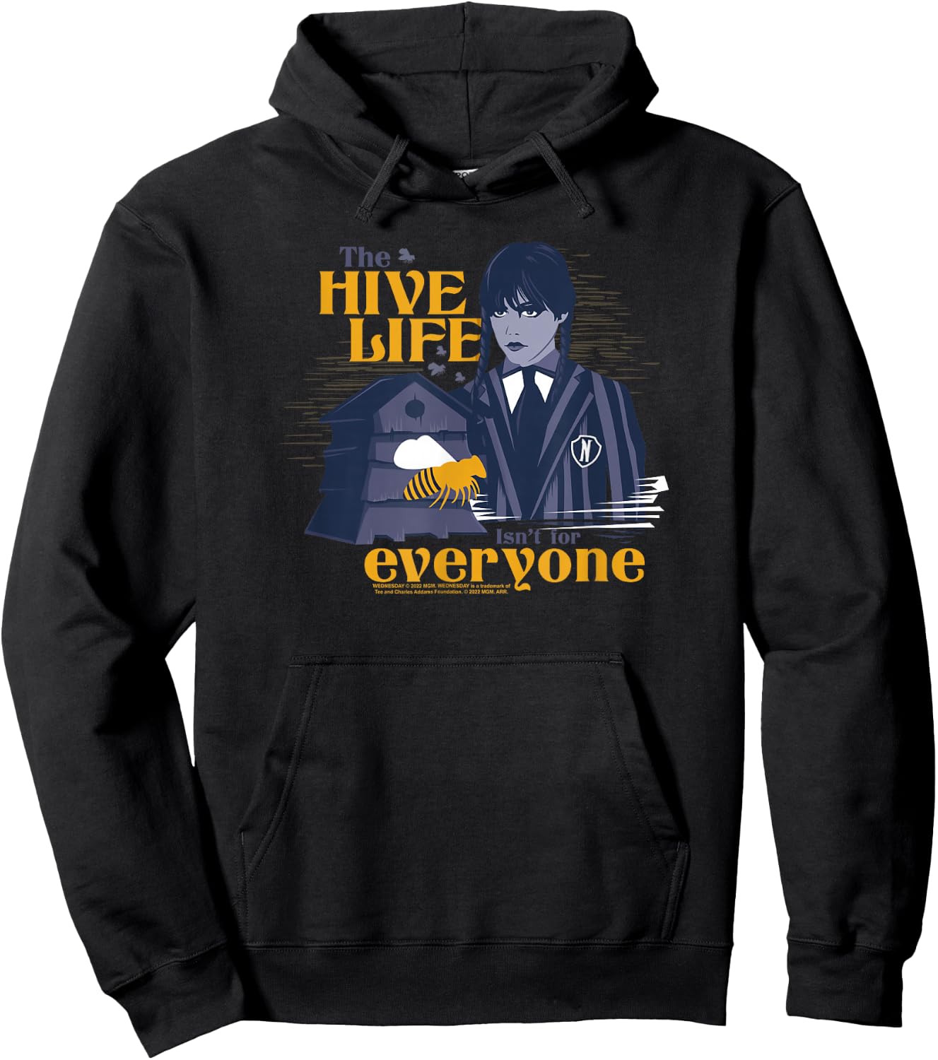 Wednesday The Hive Life Bee Poster Hoodie - Hoodie | Black