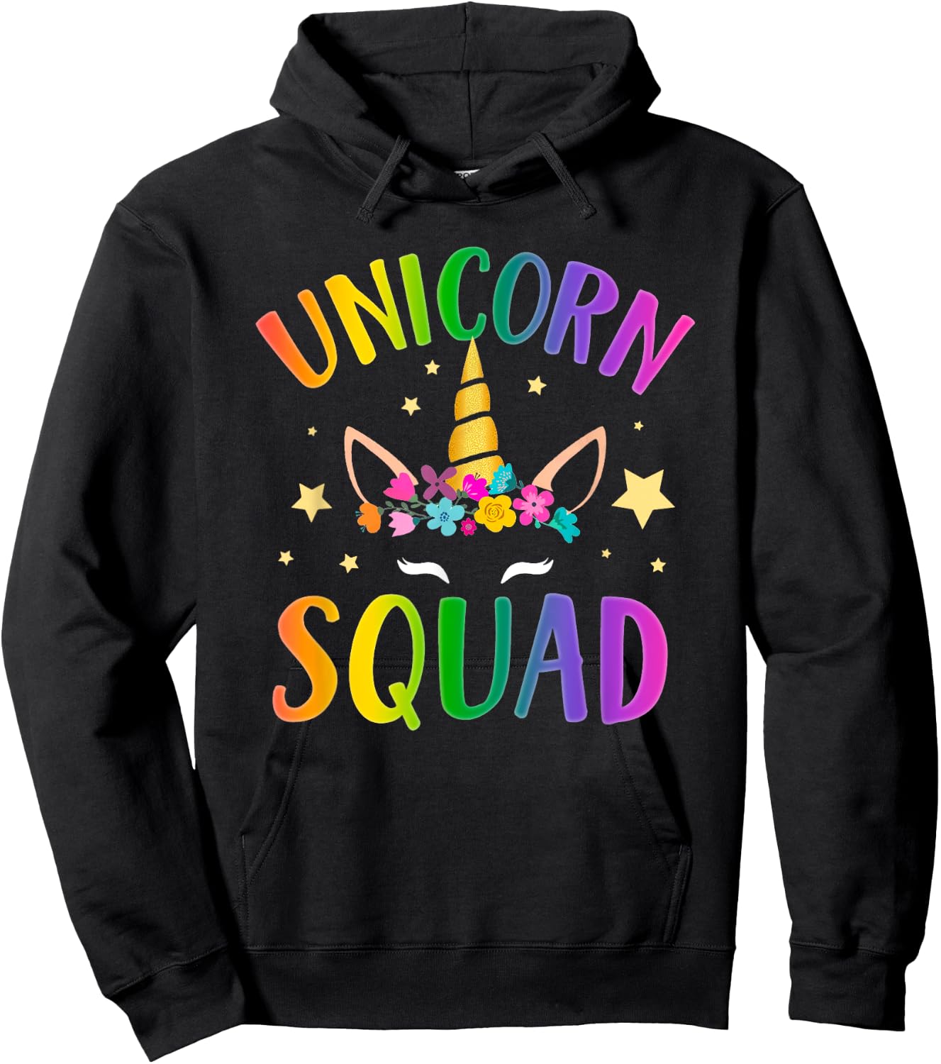 Unicorn Squad Costume Cute Unicorn Lover Gifts Girls Women Hoodie - Hoodie | Black