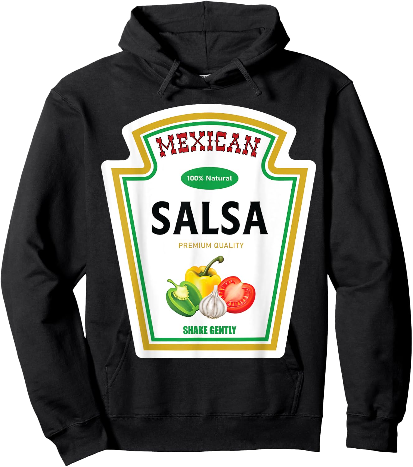 Salsa Mexican Sauce Halloween 2023 Costume Family Ketchup Hoodie - Hoodie | Black