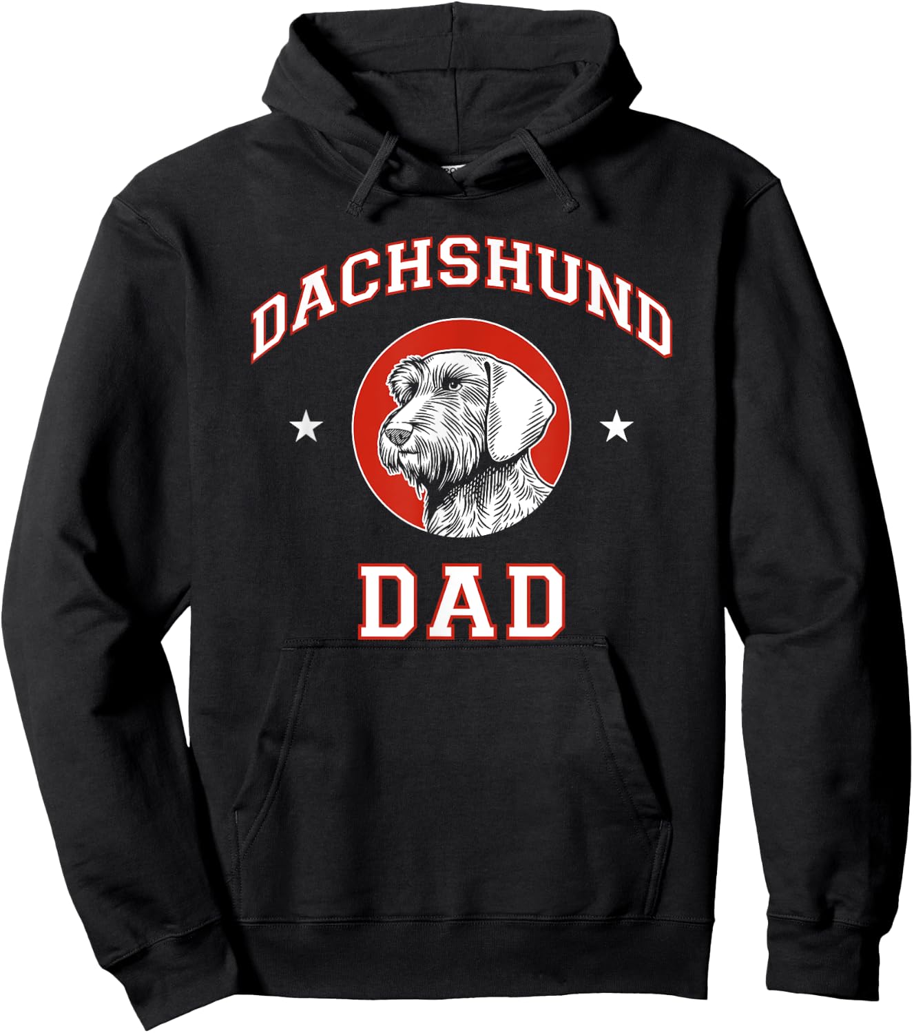 Wirehaired Dachshund Dad Dog Father Hoodie - Hoodie | Black