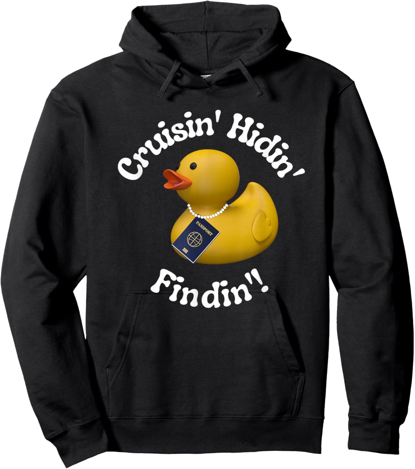 Cruising Hiding Finding Rubber Ducks Passport Hide Hunt Find Hoodie - Hoodie | Black