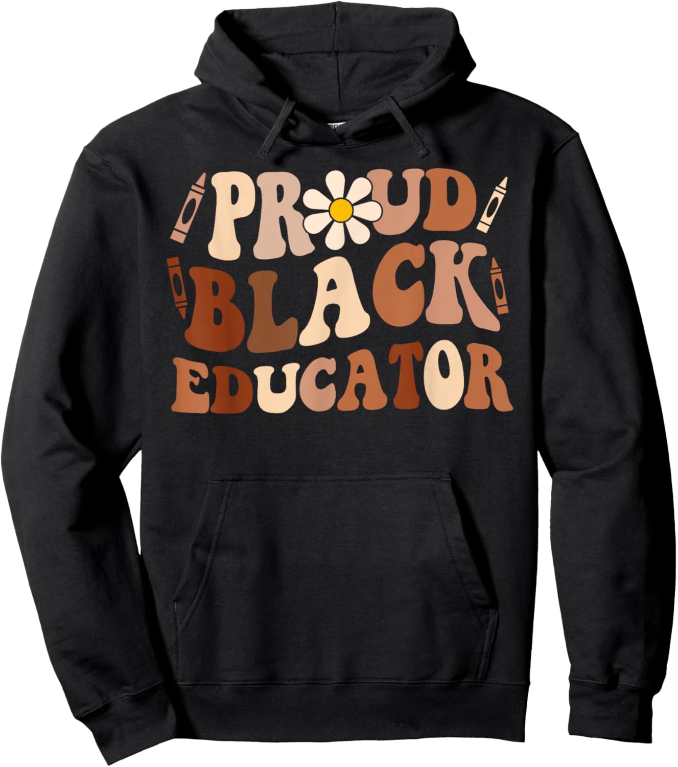 Groovy Proud Black Educator African Pride Black History Hoodie - Hoodie | Black