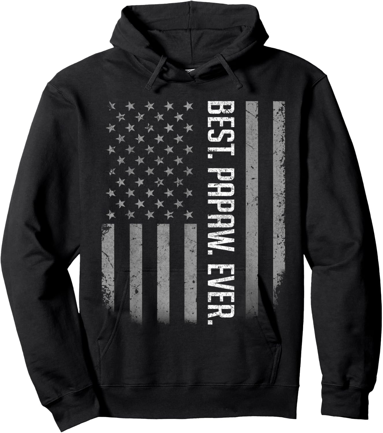 Best Papaw Ever US American Flag Shirt Gift Father's Day Men Hoodie - Hoodie | Black