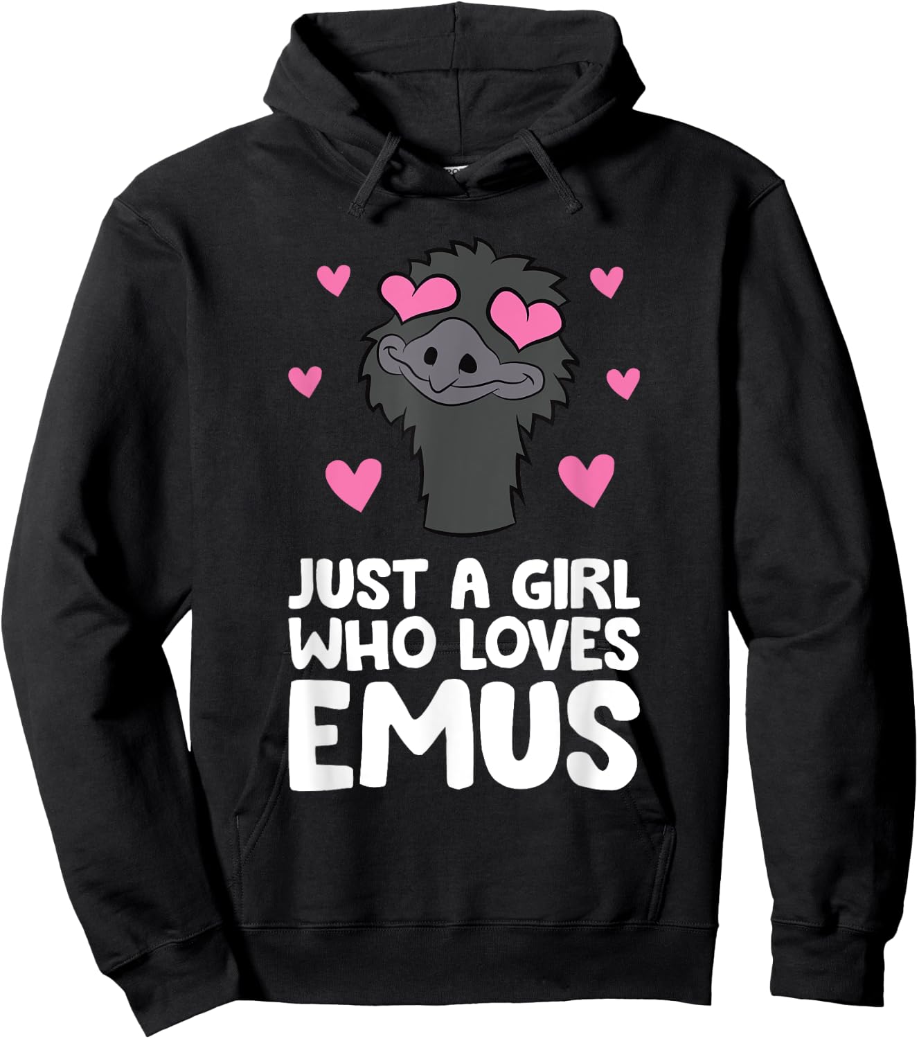 Just A Girl Who Loves Emus Hoodie - Hoodie | Black